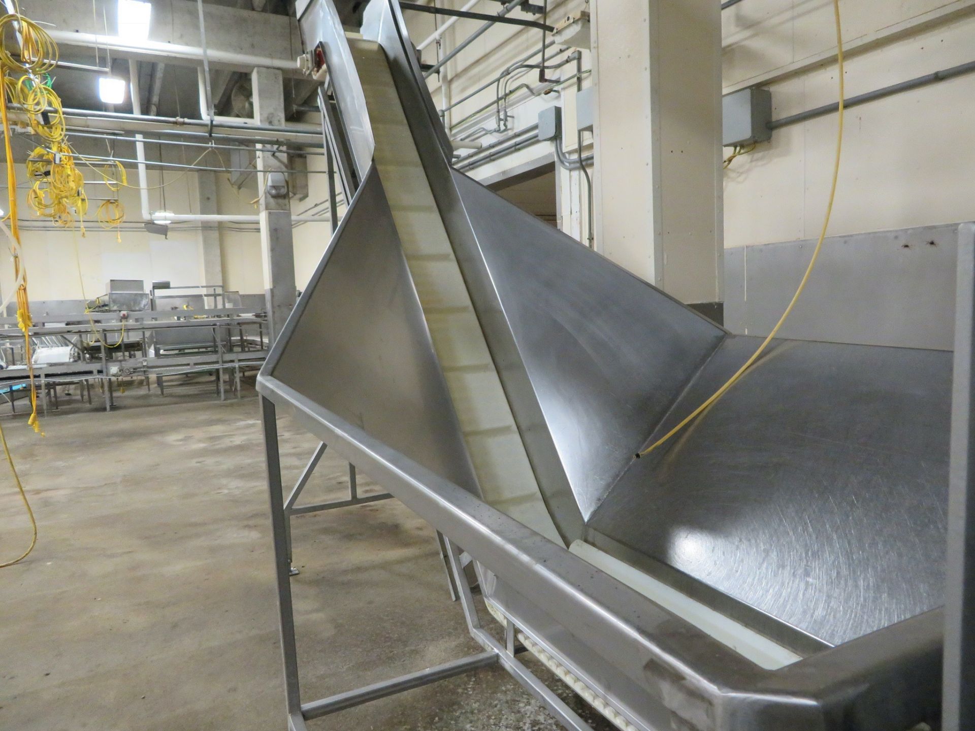 Stainless Steel Hopper Conveyor, 6' x 6' Hopper, 116" Discharge Height | Rigging Fee: $500 - Image 2 of 2