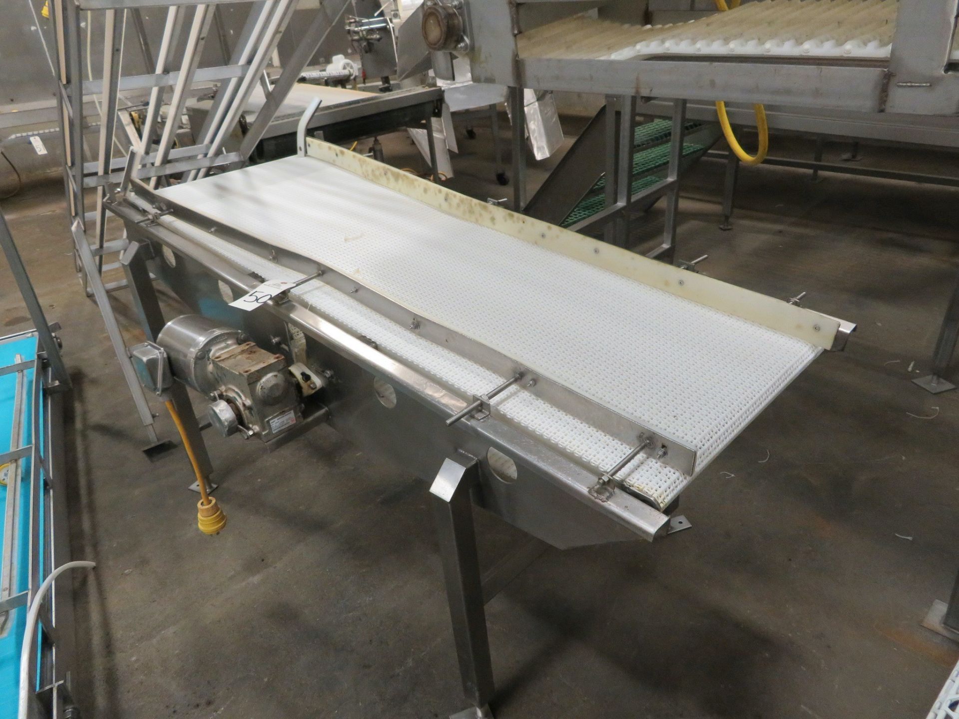 Stainless Steel Conveyor, 24"W Belt x 72" Long, Stainless Steel Motor | Rigging Fee: $100