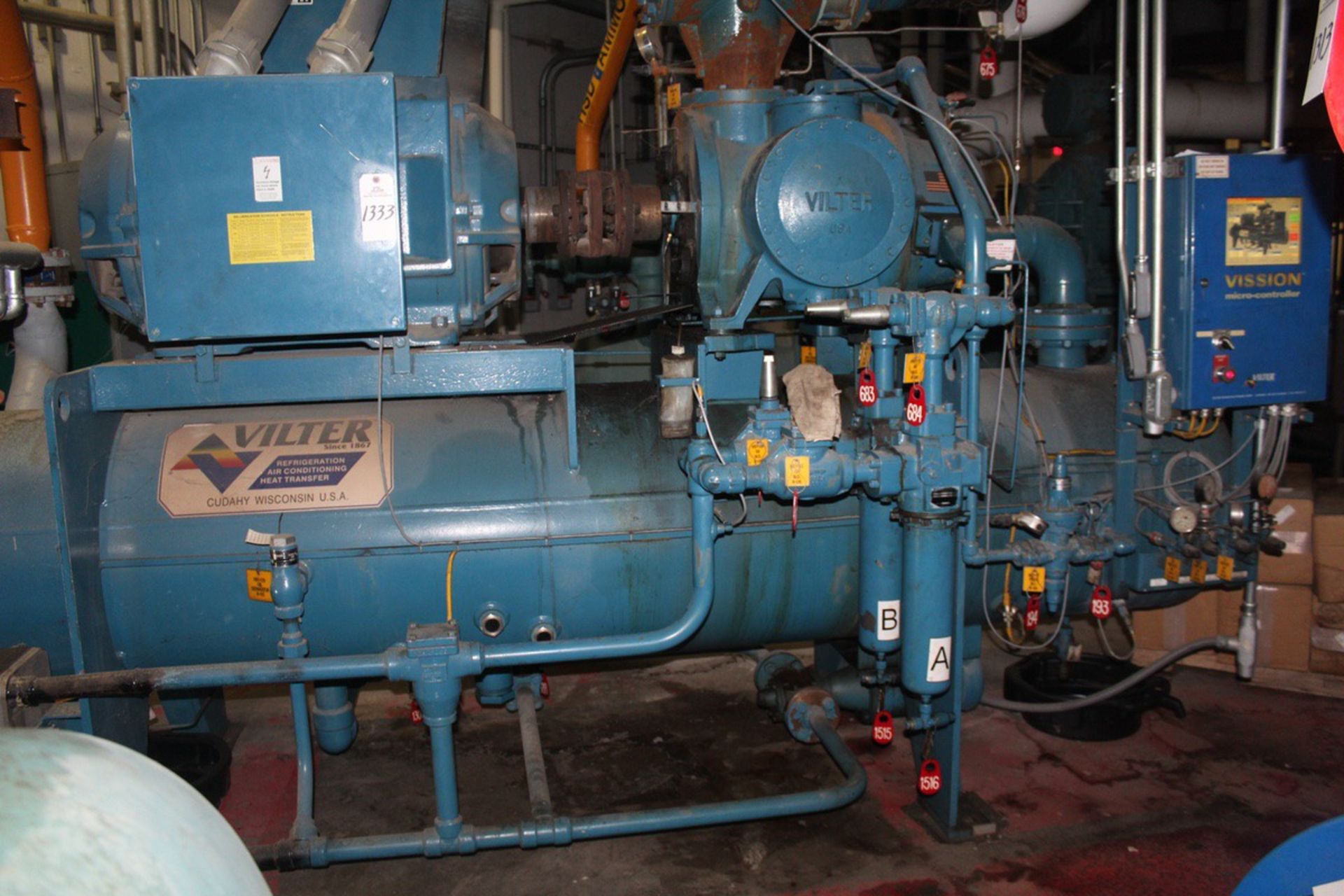 Vilter Rotary Screw Ammonia Compressor 460 Volt 3ph 450 HP, M# VSS1051VVR-A-S-NEC-TH | Rigging Fee..