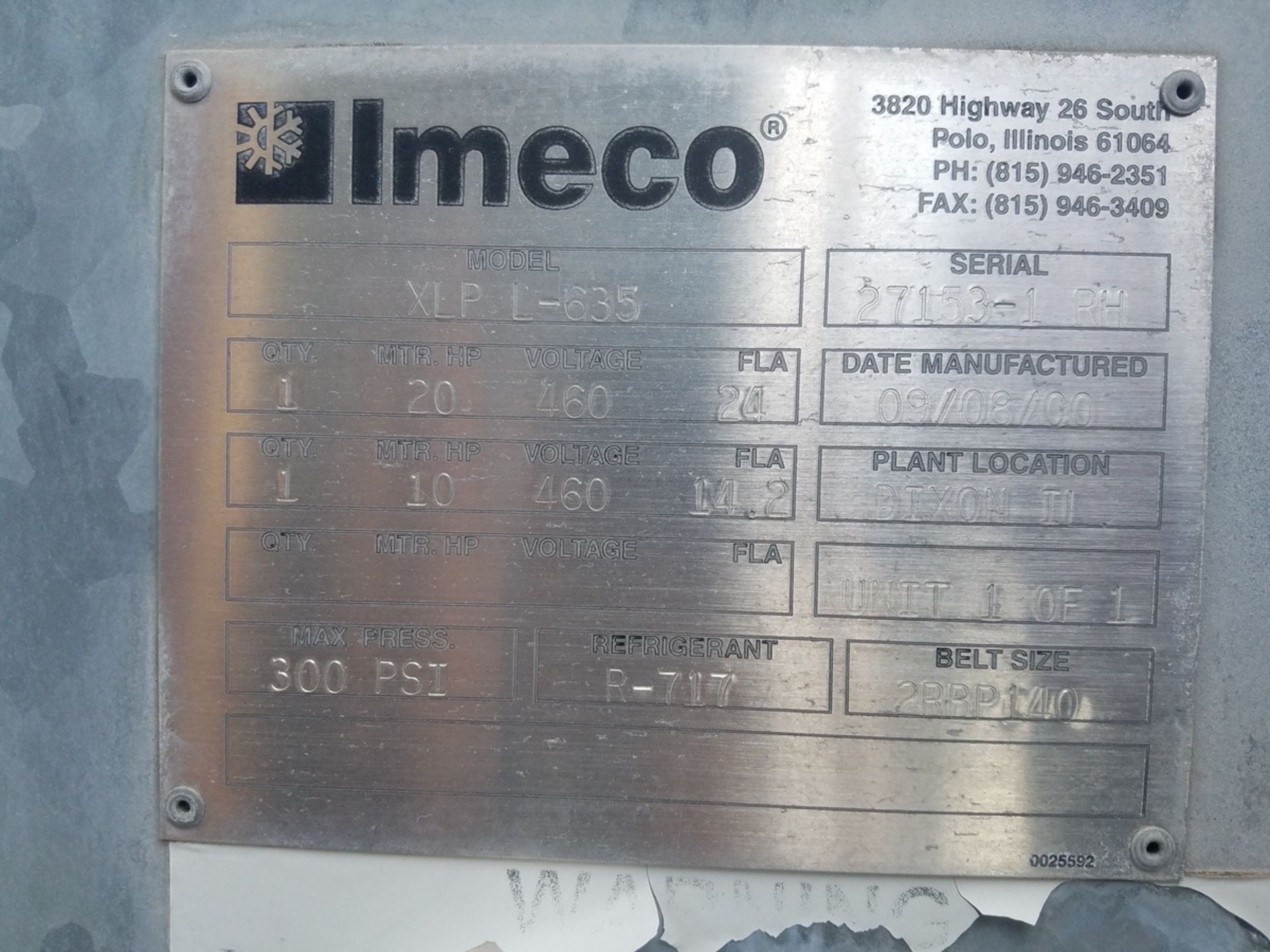 Imeco Cooling Tower, M# XLP-L 635 | Rigging Fee: $4500 - Image 2 of 2