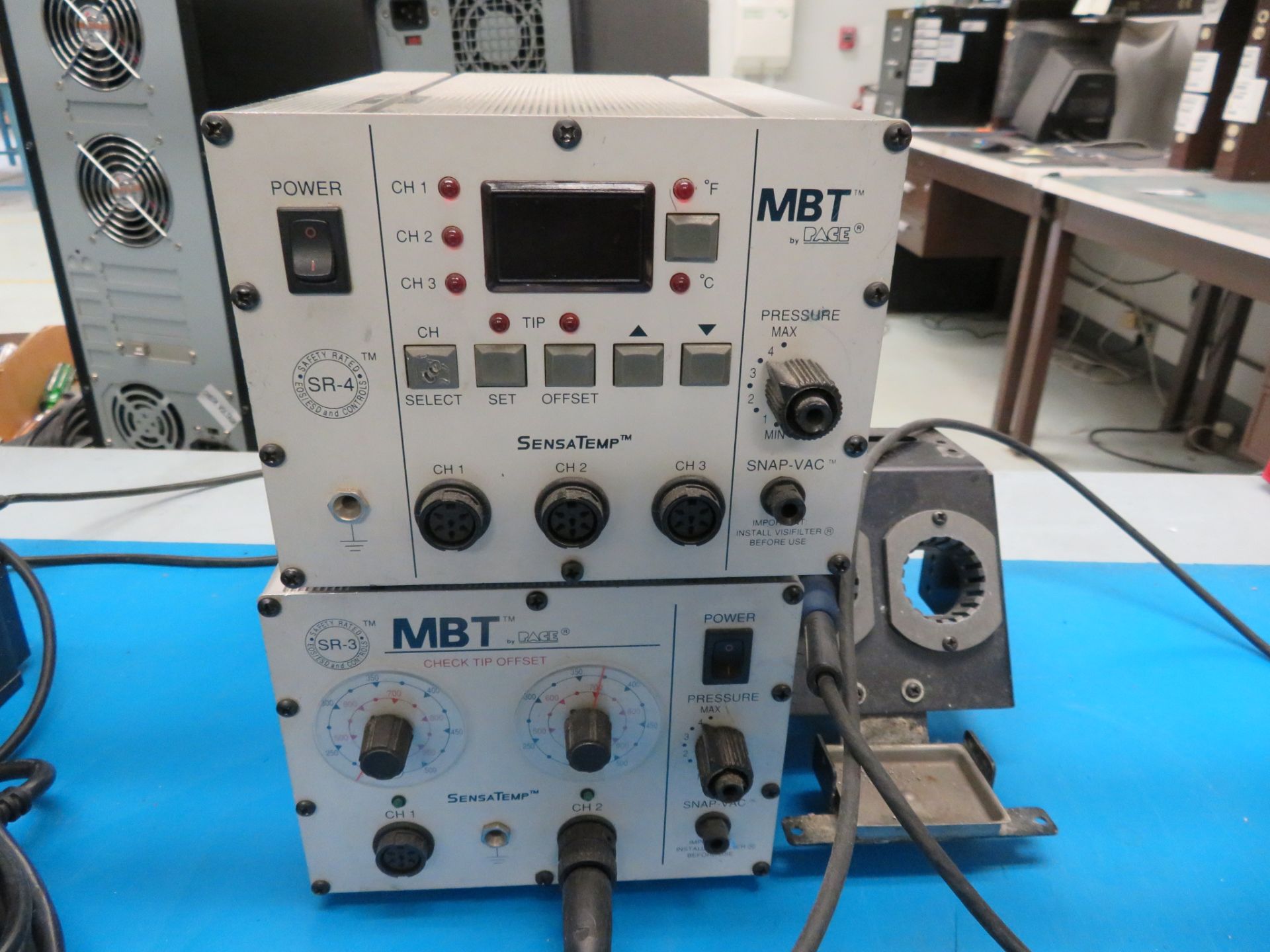 (2) Pace MBT SR3 & SR4 Sensotemp Soldering Station