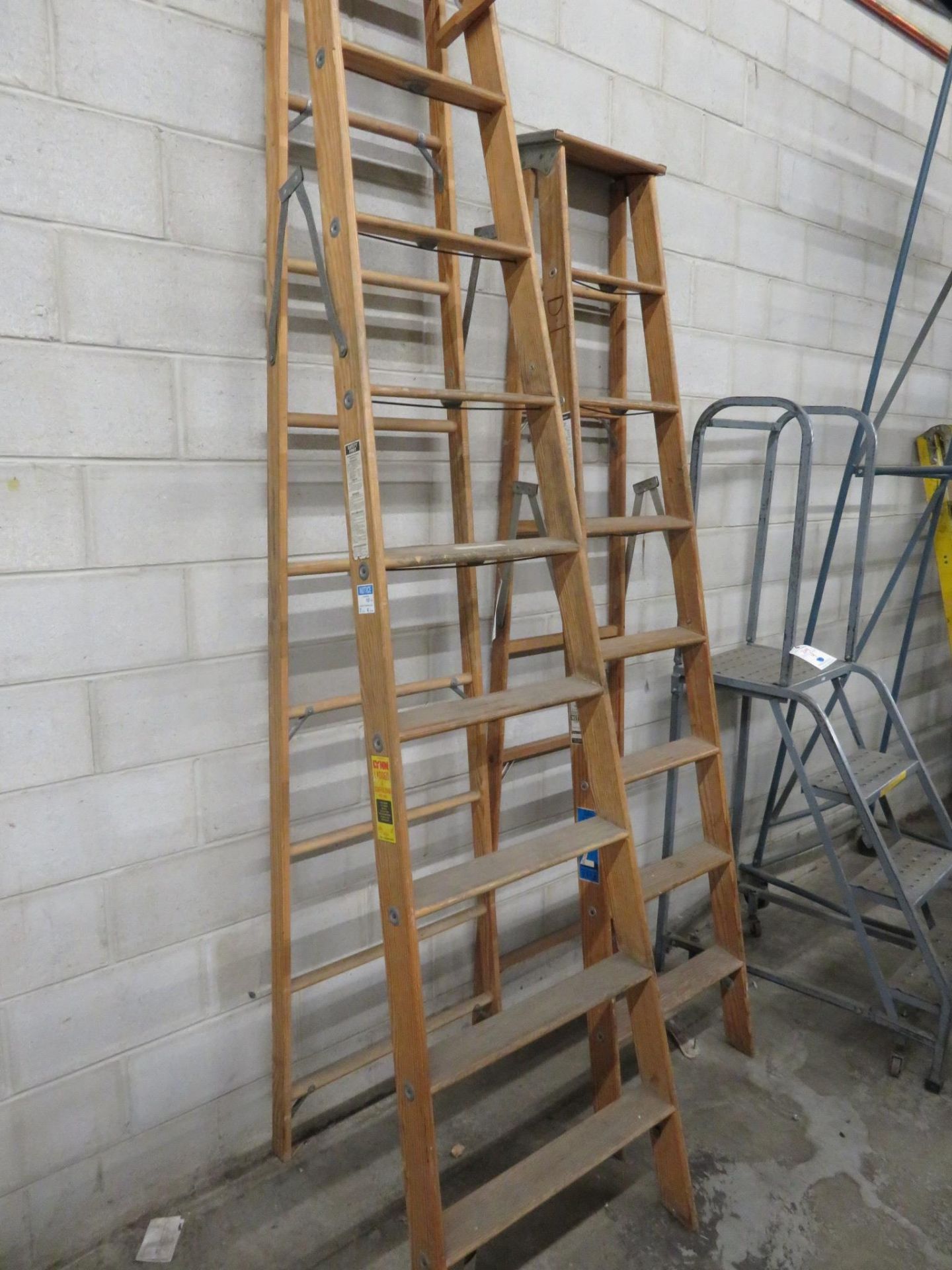 (2) Wood Step Ladders 8' & 10'