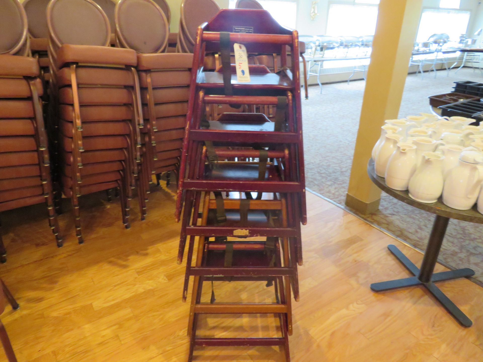 (5) Wood High Chairs