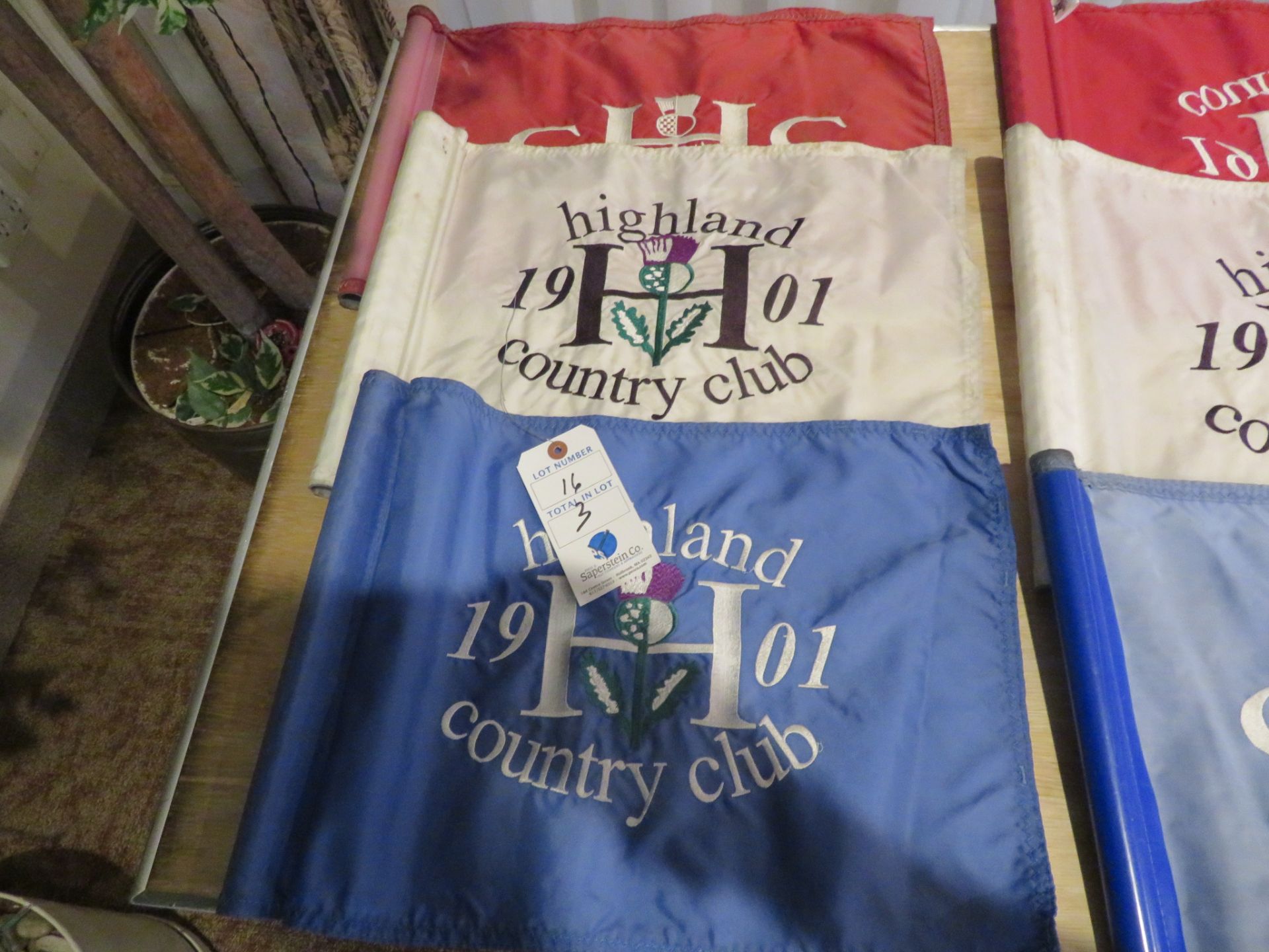 (3) Highland Country Club Greens Flags