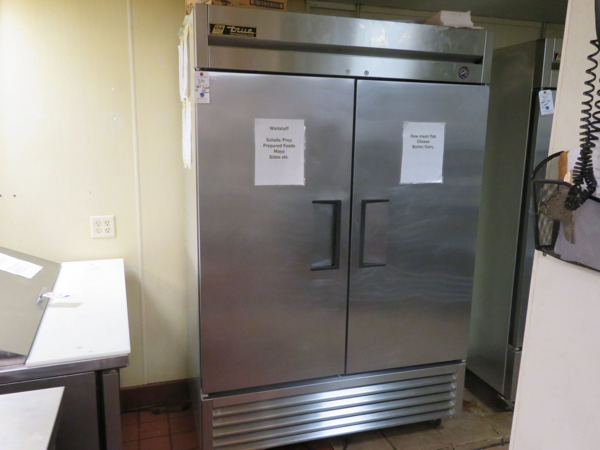 True 2-Door Stainless Steel Top Mounted Refrigerator