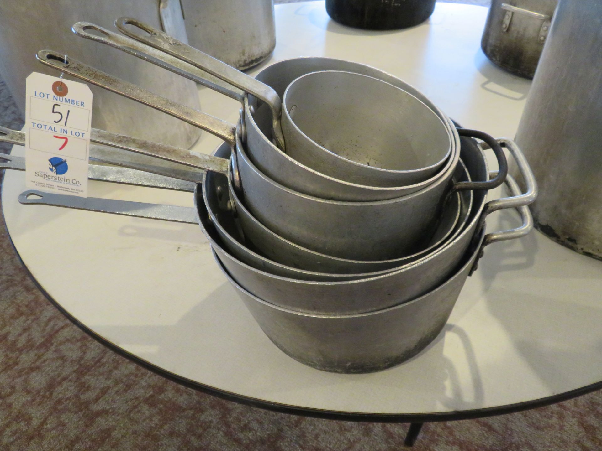 (7) Aluminum Sauce Pots