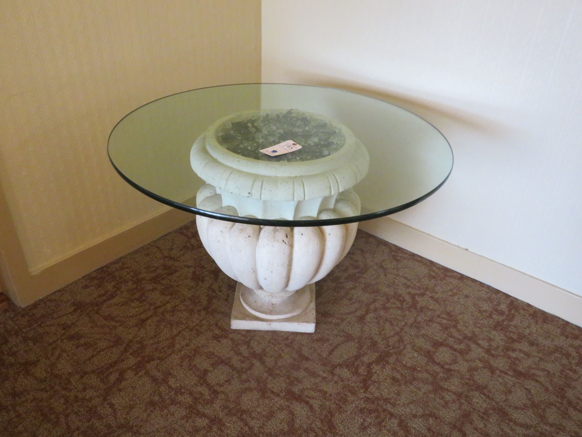 Round Glass Top Table 42"