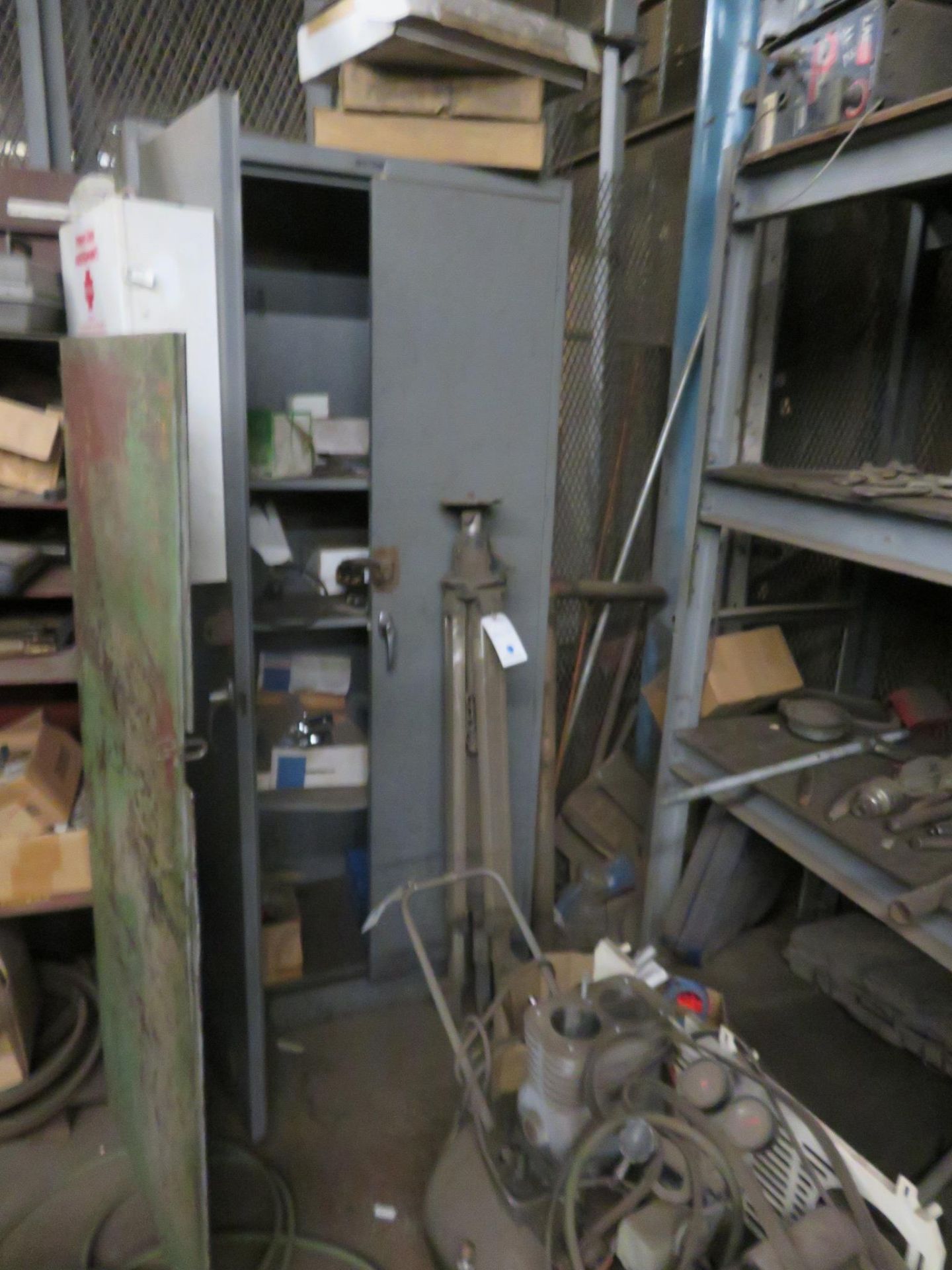 {LOT} Large Qty In Back Cage c/o: Fixtures, Tools, Compressors, Etc. - Image 14 of 14