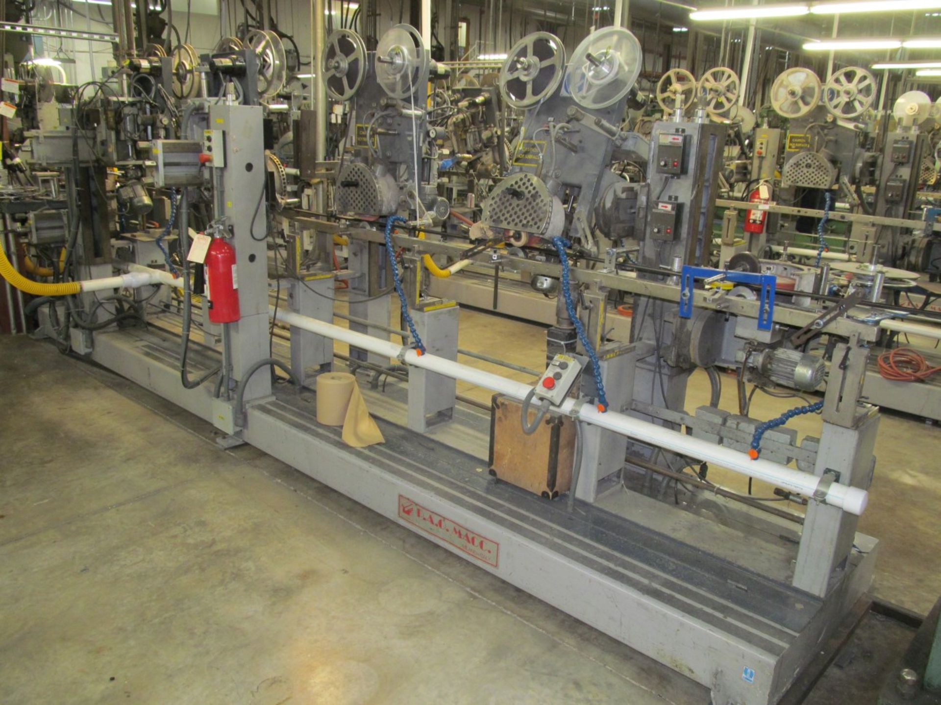 P.A.O. Macc. DC6/PVC 6-Head Hot Tape Foiler, s/n 1517 (2002), 220 Volt, Loc. Line 3