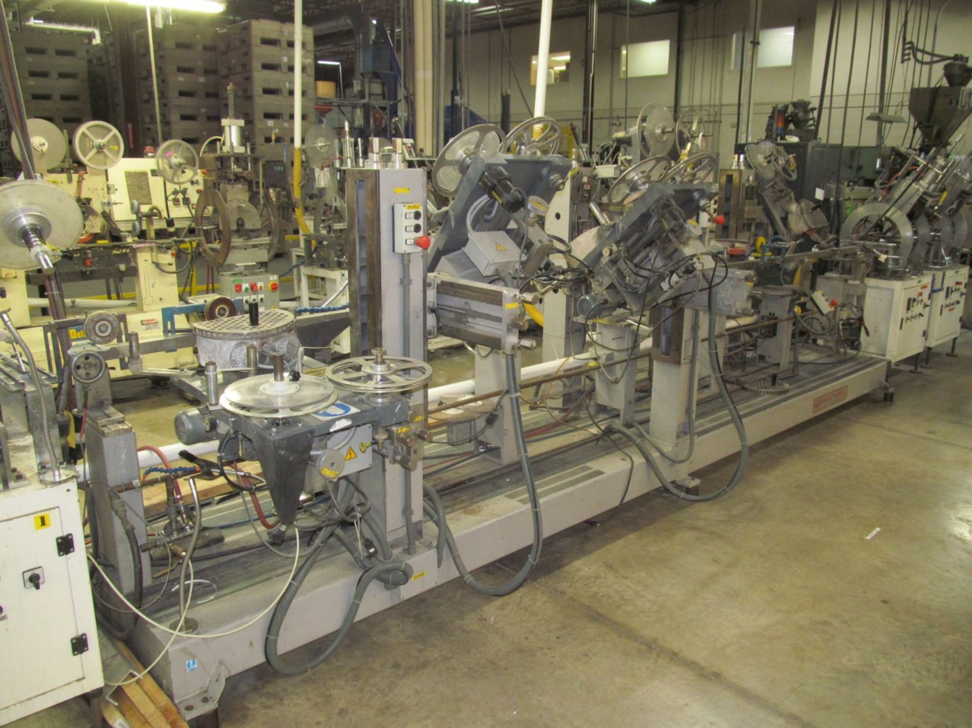 P.A.O. Macc. DC6/PVC 6-Head Hot Tape Foiler, s/n 1519 (2002), 220 Volt, Loc. Line 2