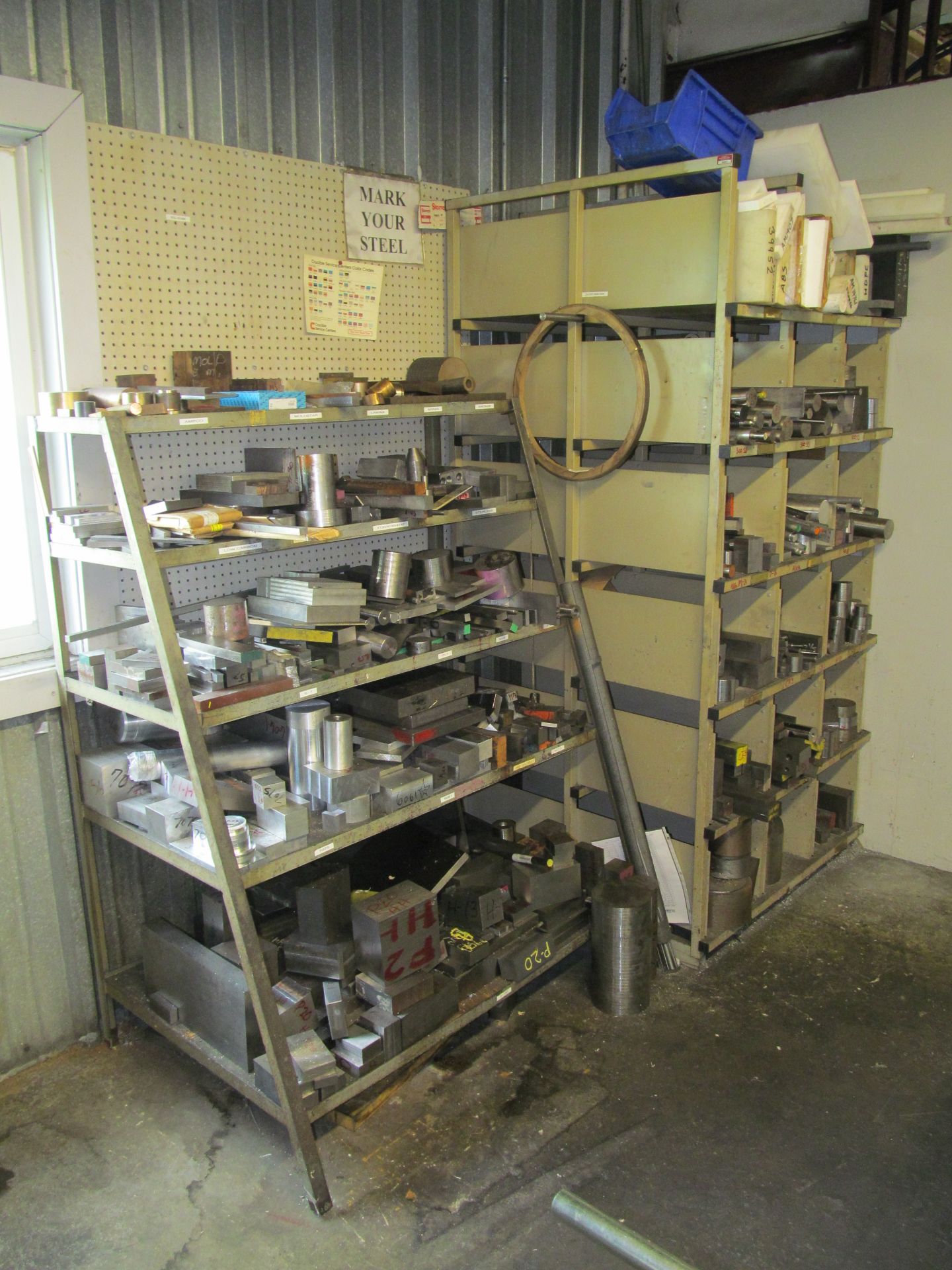 (3) Steel Racks w/ Contents