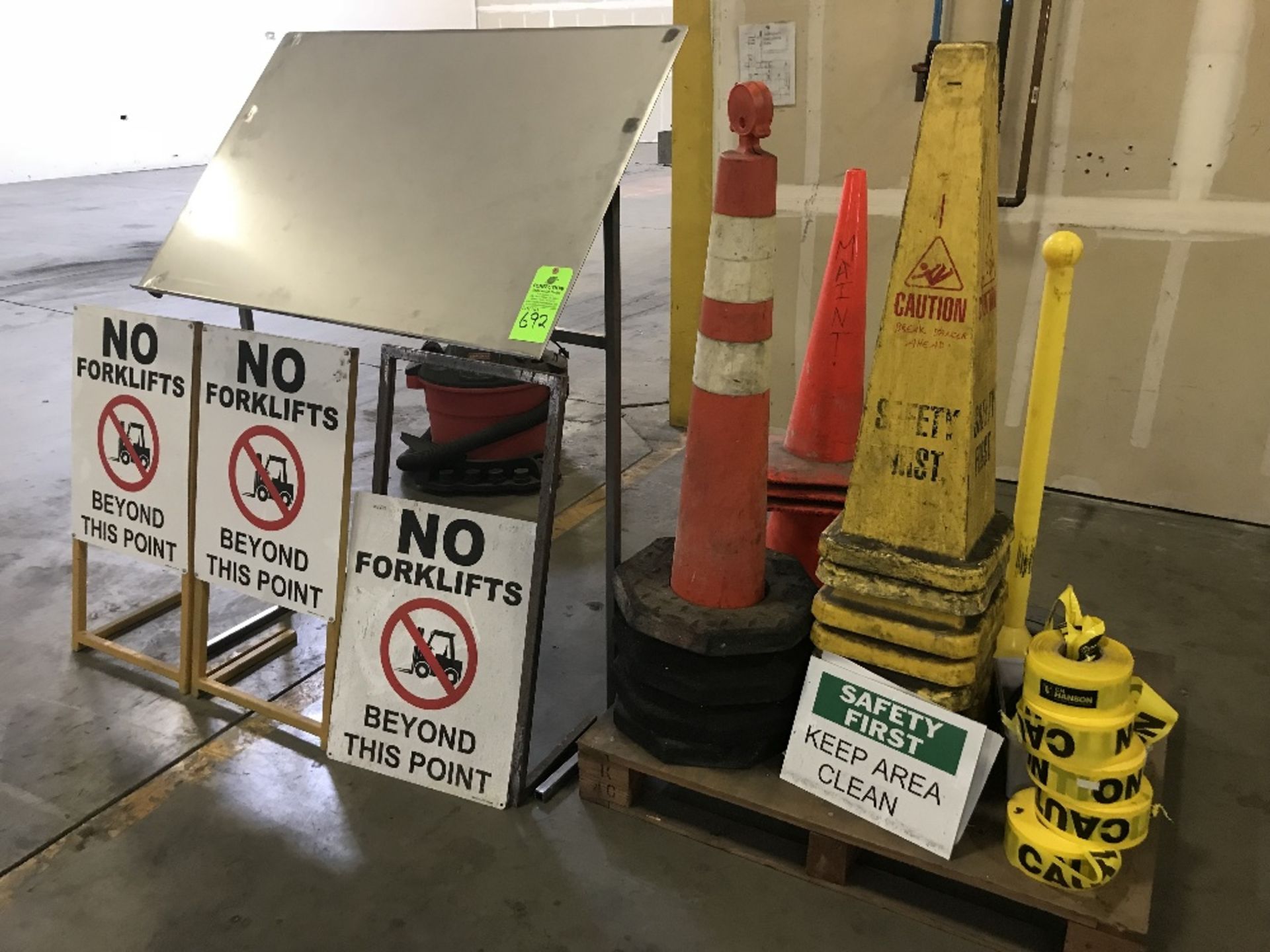 Lot of Assorted Cones , Caution Tape and Safety Signage