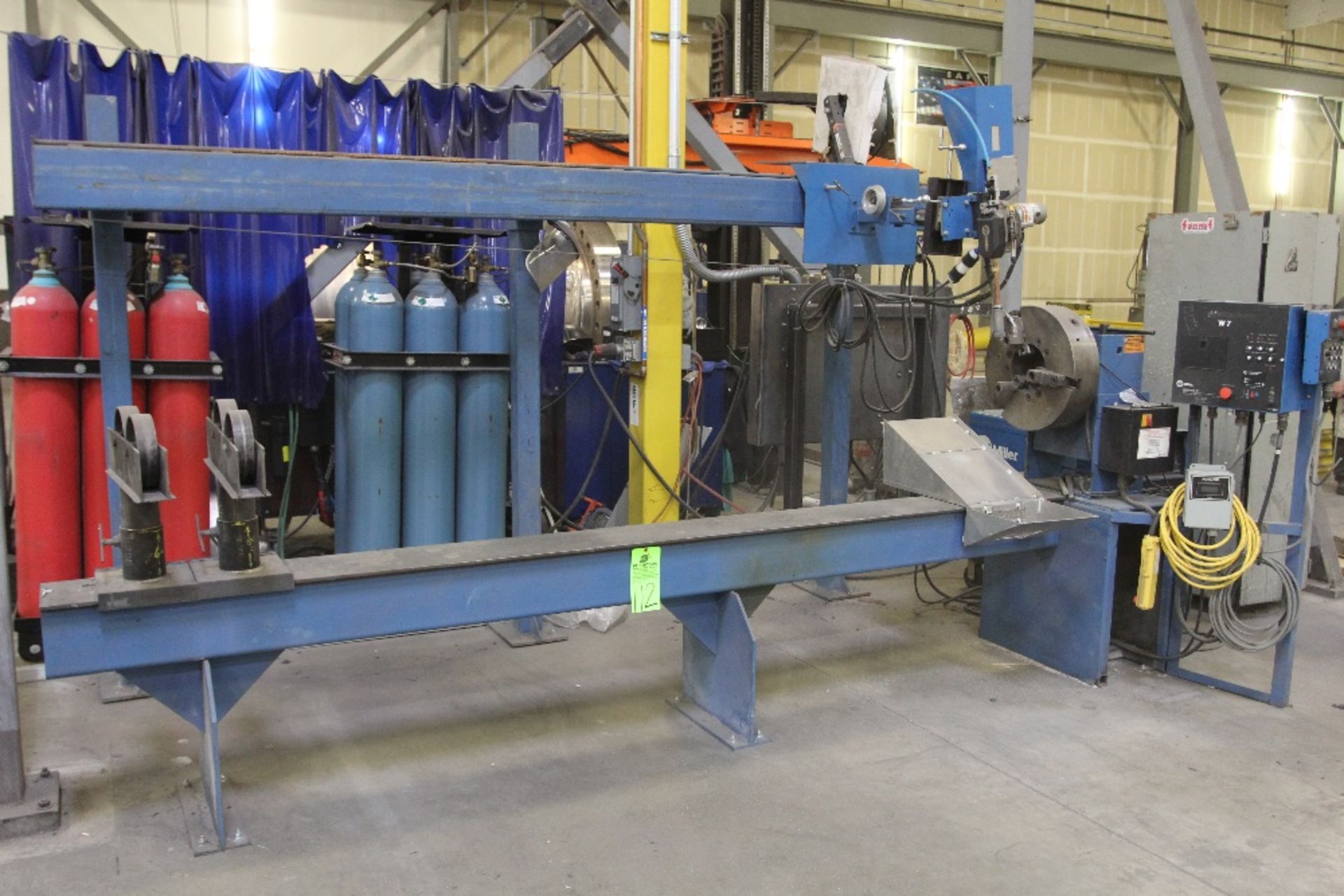 Pandjiris Alpha 5-3 Sub Arc Welding Positioner, s/n 13383X01-1, w/ Miller Dimension 652 Power