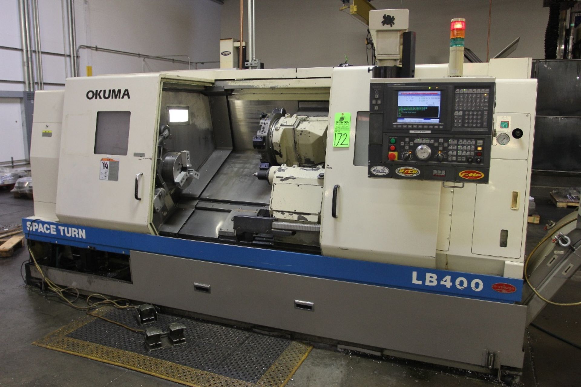 2001 OKUMA Spaceturn LB400 CNC Lathe, s/n 0313, Okuma OSP-E100L CNC Control, 12-Position Turret, - Image 2 of 5