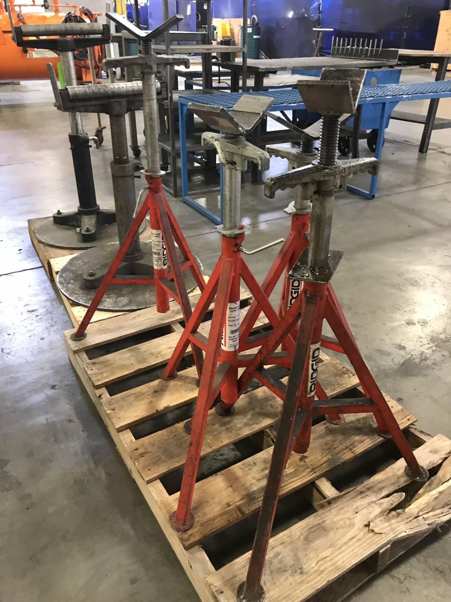 Lot of Ridgid Pipe Stands