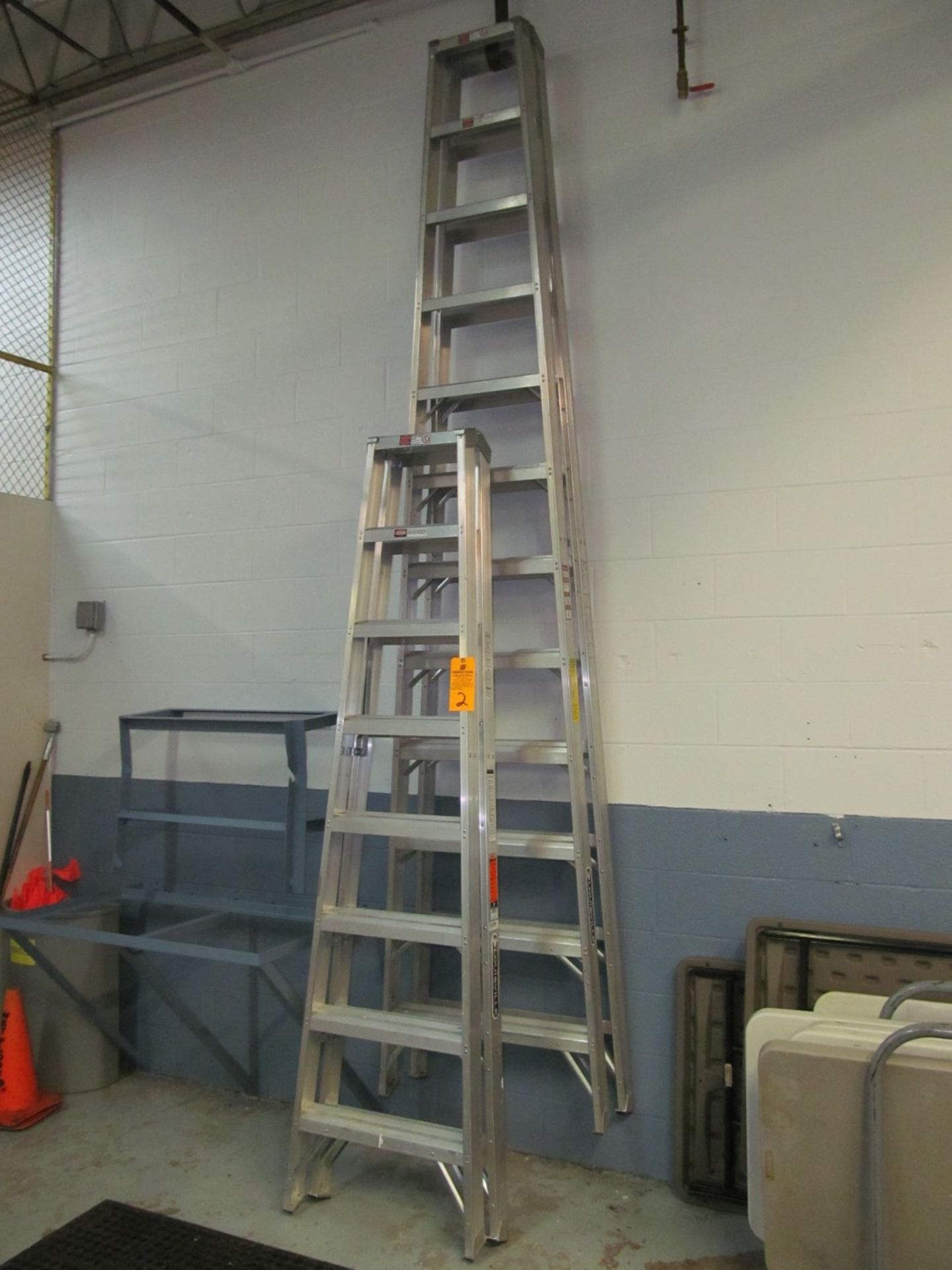 12' & 8' Louisville Aluminum Step Ladder