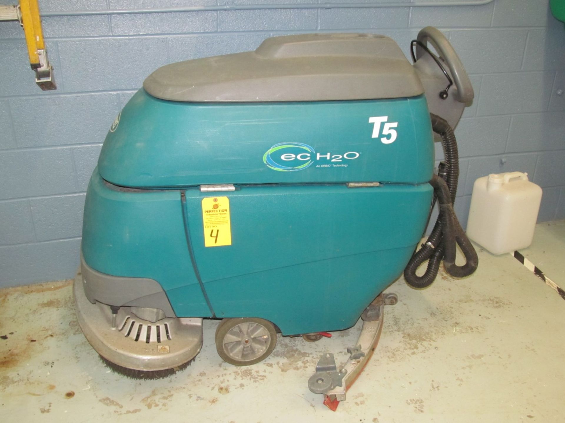 Tennant T5 ECH20, 28" Electric Walk Behind Floor Scrubber, s/n 1561592