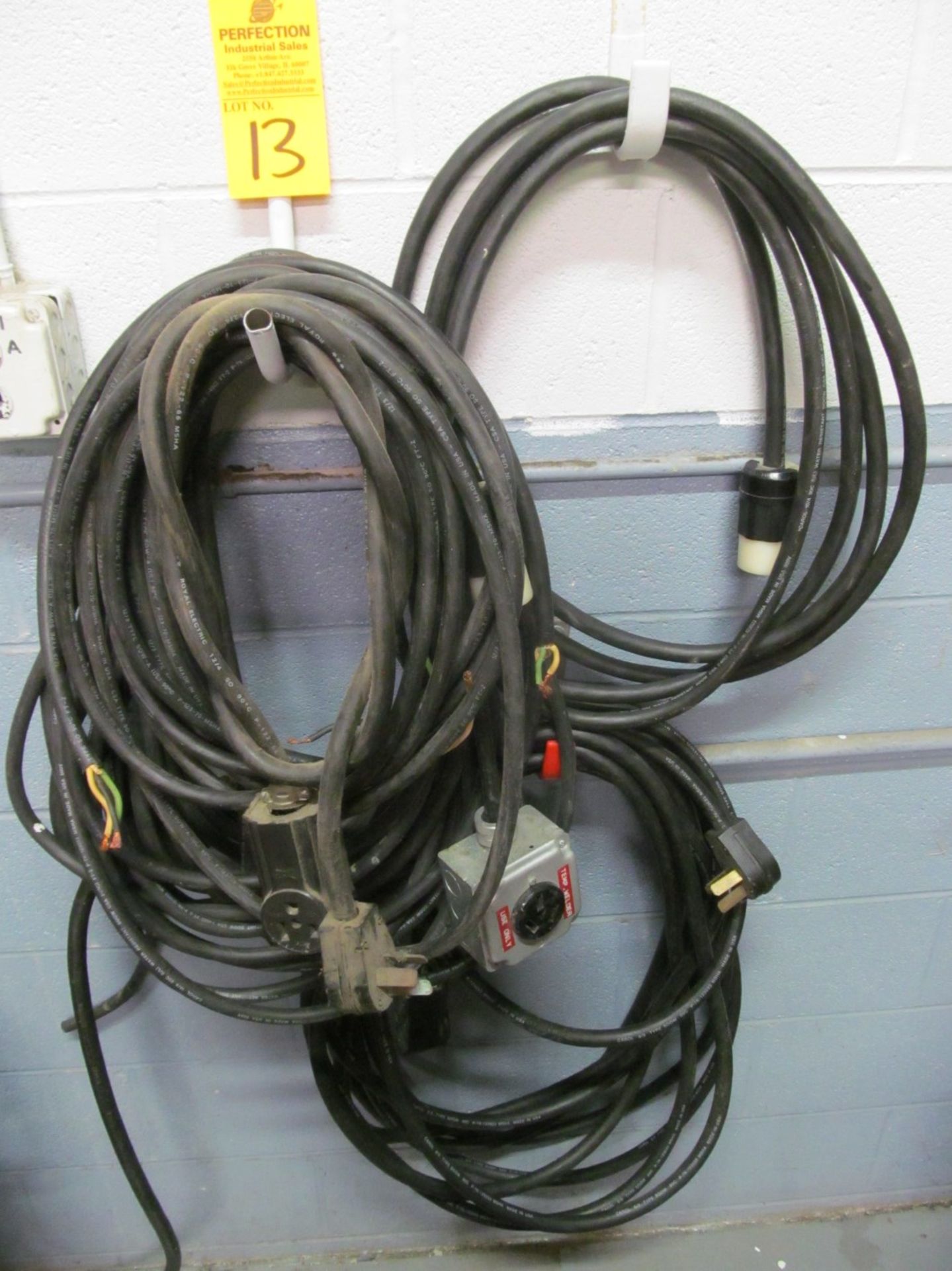 Lot of Assorted Electrical Cords for Welders