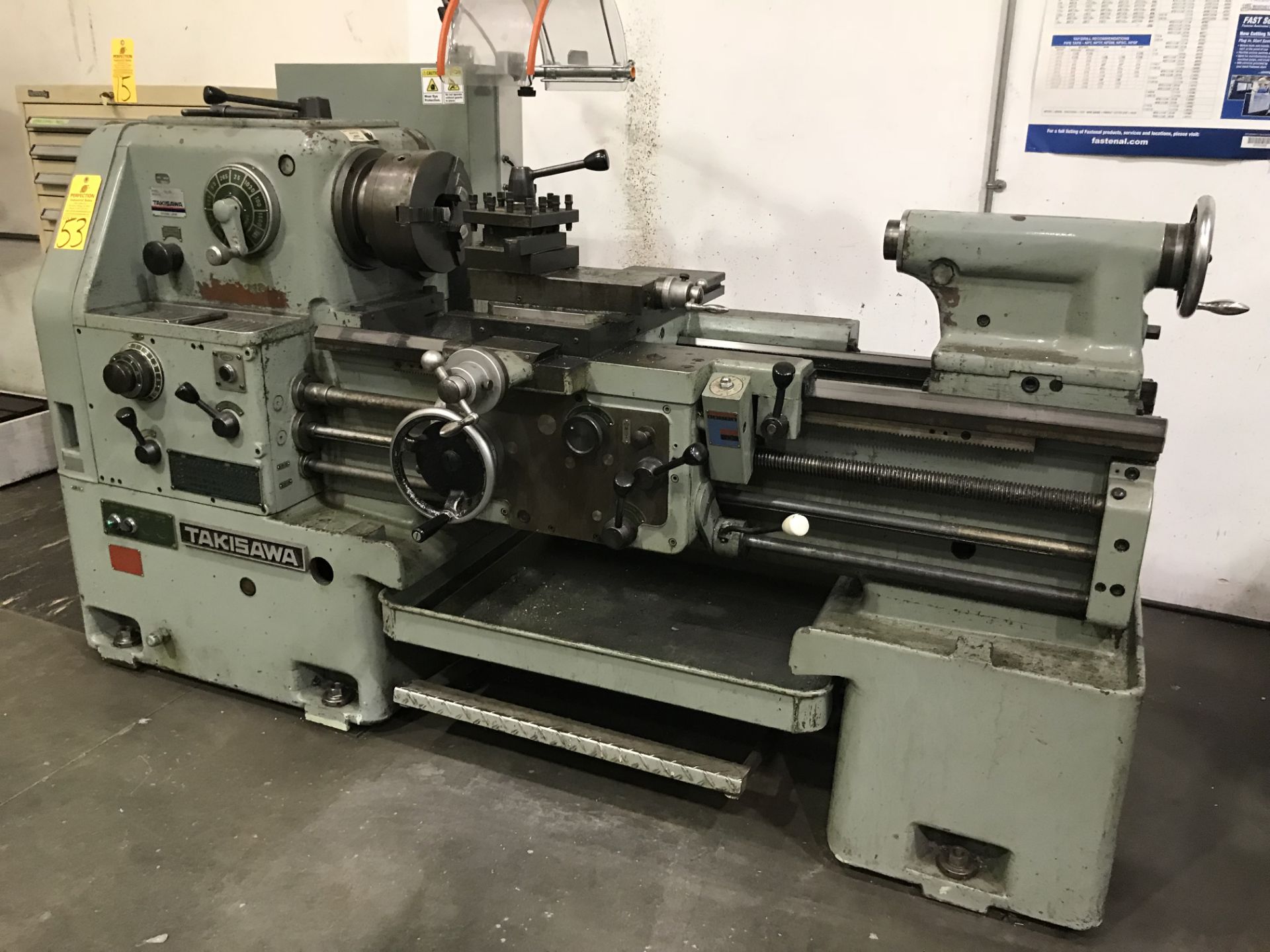 1999 TAKISAWA TAL-460 Gap Bed Engine Lathe, s/n Z5P87249, 9" 3-Jaw Chuck, 70-1500 RPM, Tool Post