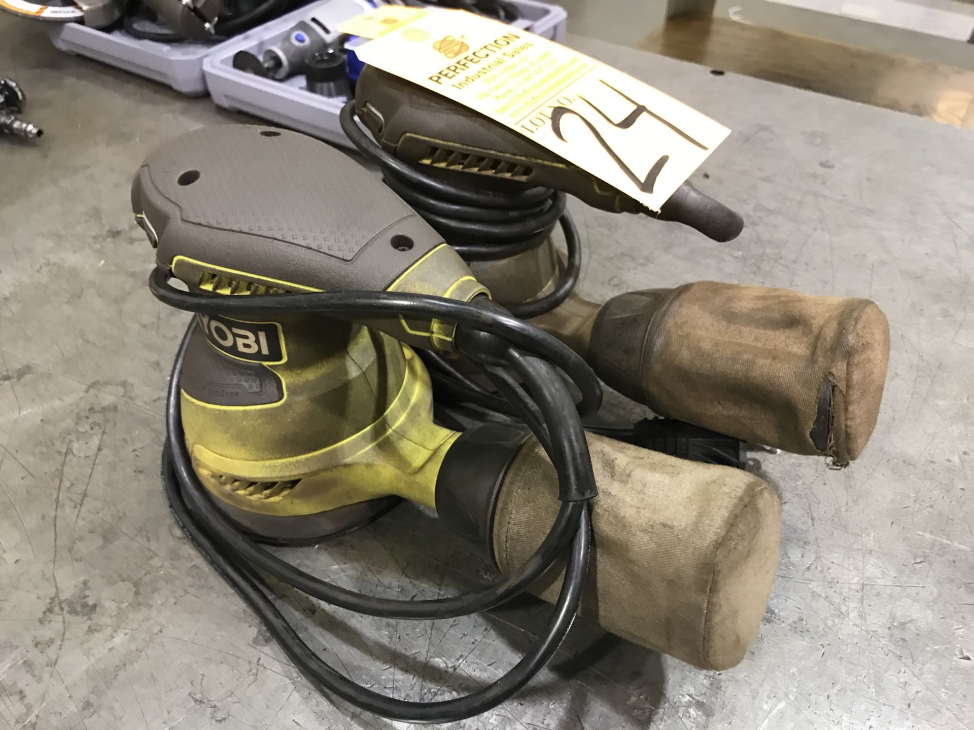 Lot of (2) Ryobi RS290G Electric Sanders