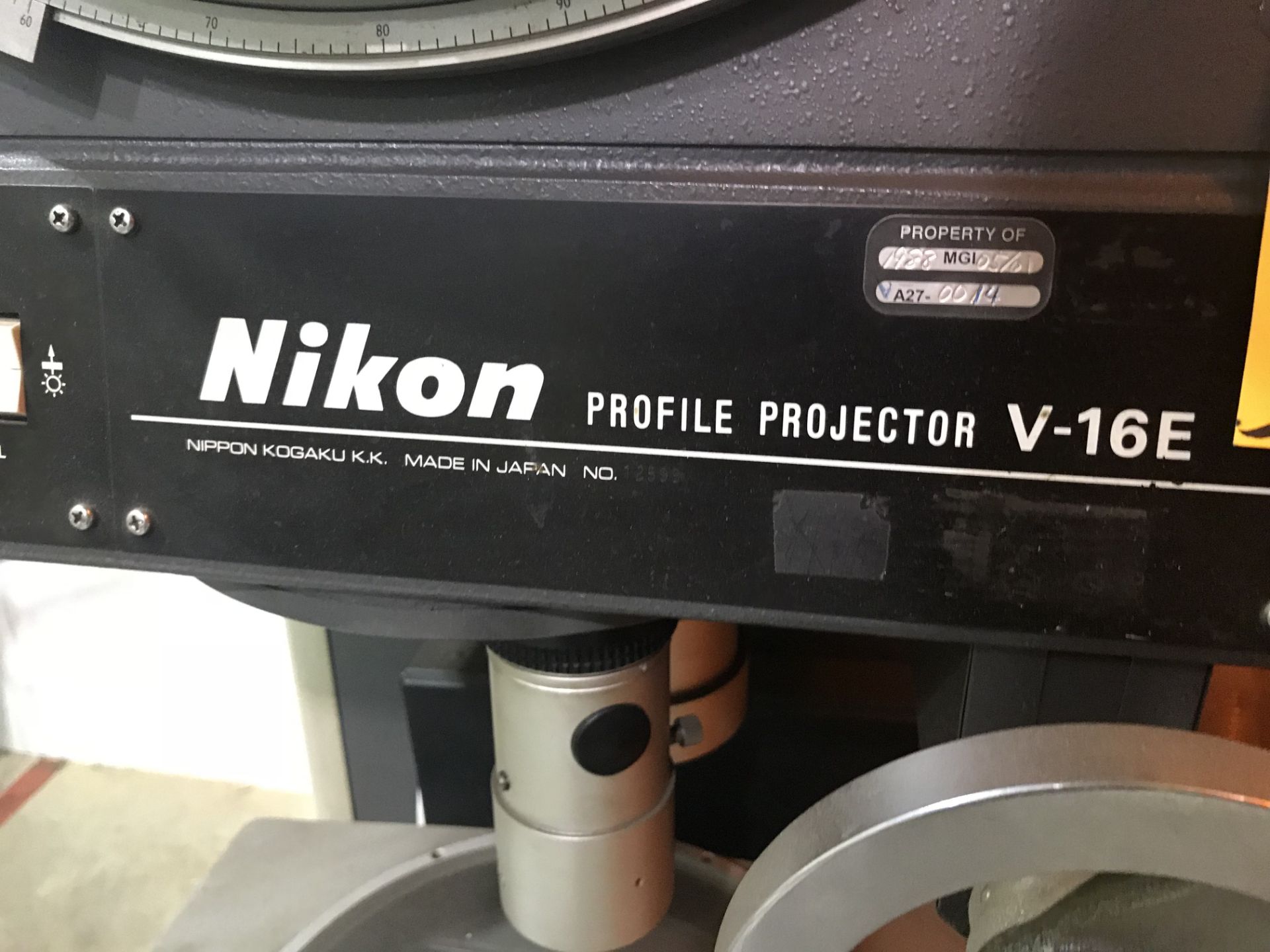 Nikon V-16E Profile Projector w/ Nikon 7VL Slide, s/n 440008 - Image 2 of 4