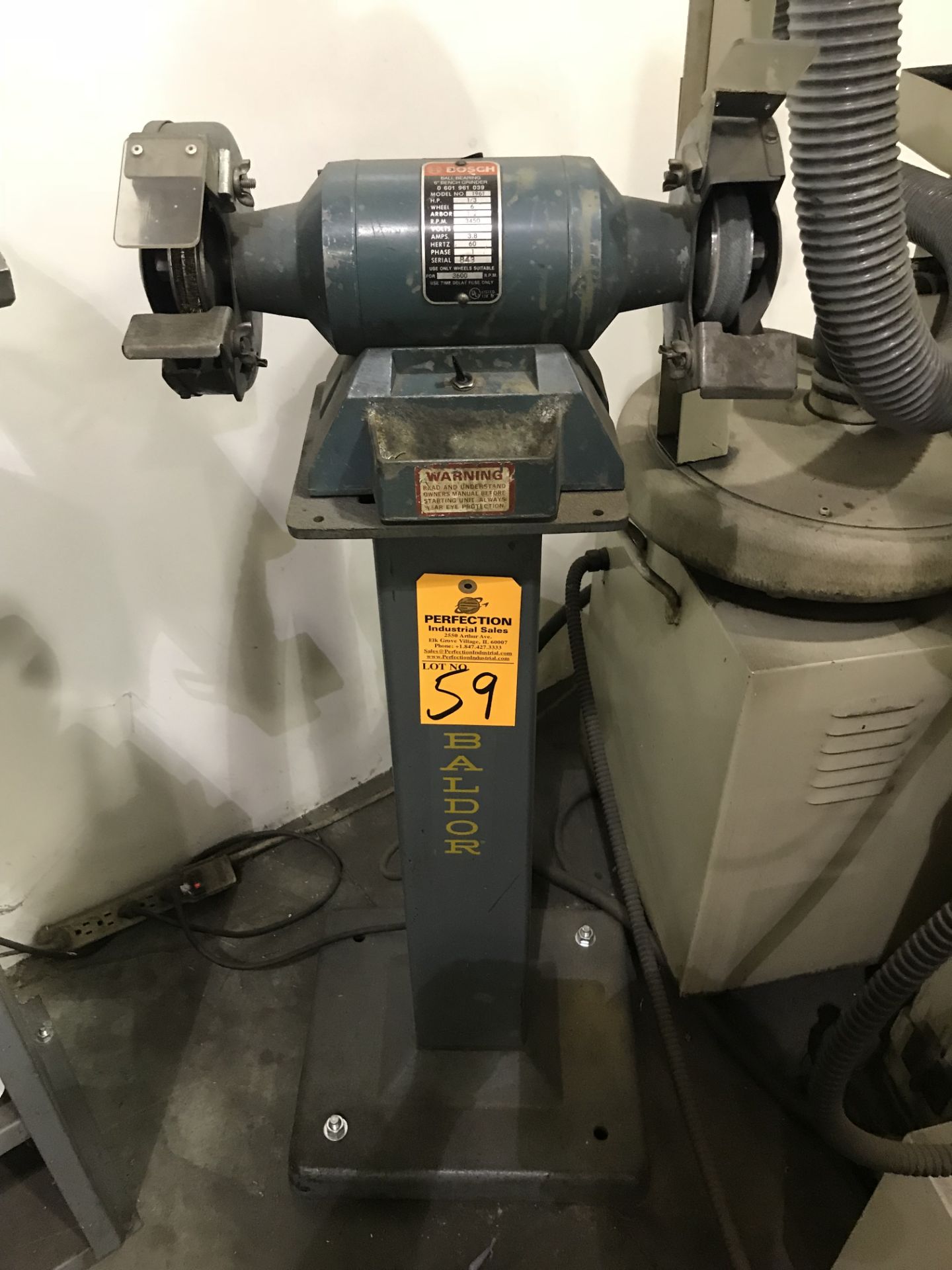 Bosch 6" Ball Bearing Bench Grinder, s/n 843