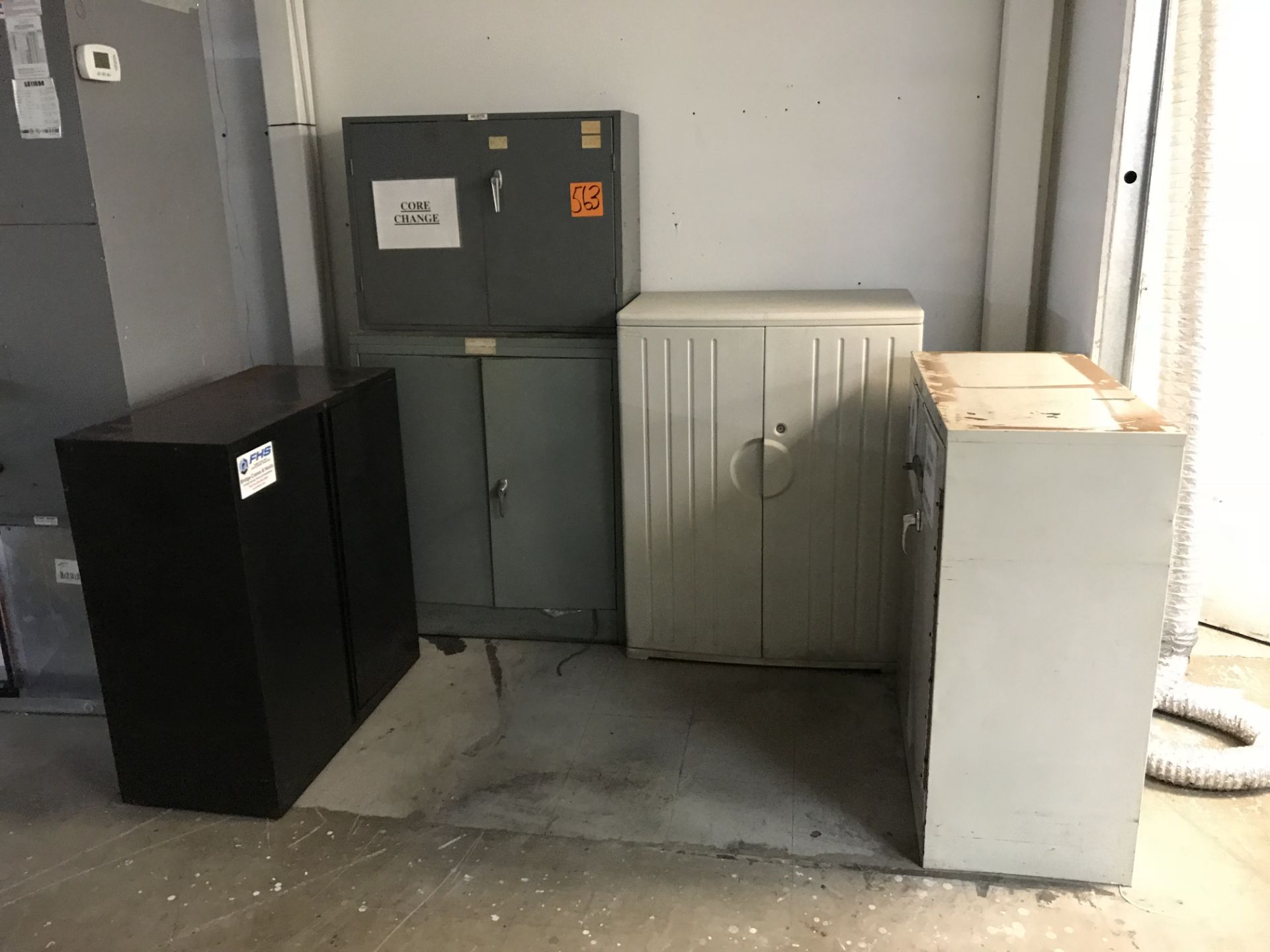 Lot of (5) Assorted Storage Cabinets