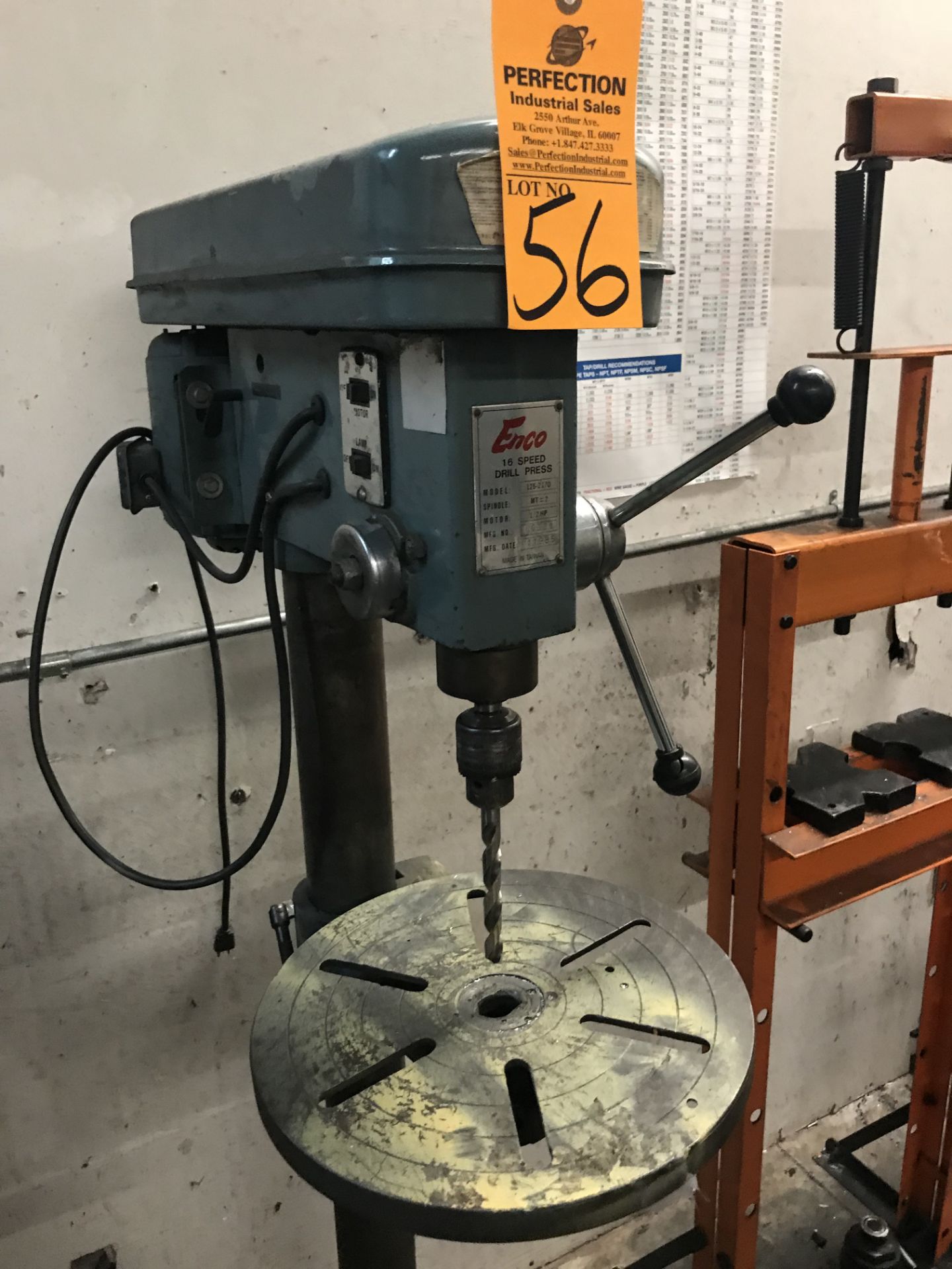 Enco 126-2170 16-Speed Drill Press, s/n 60331 - Image 2 of 2