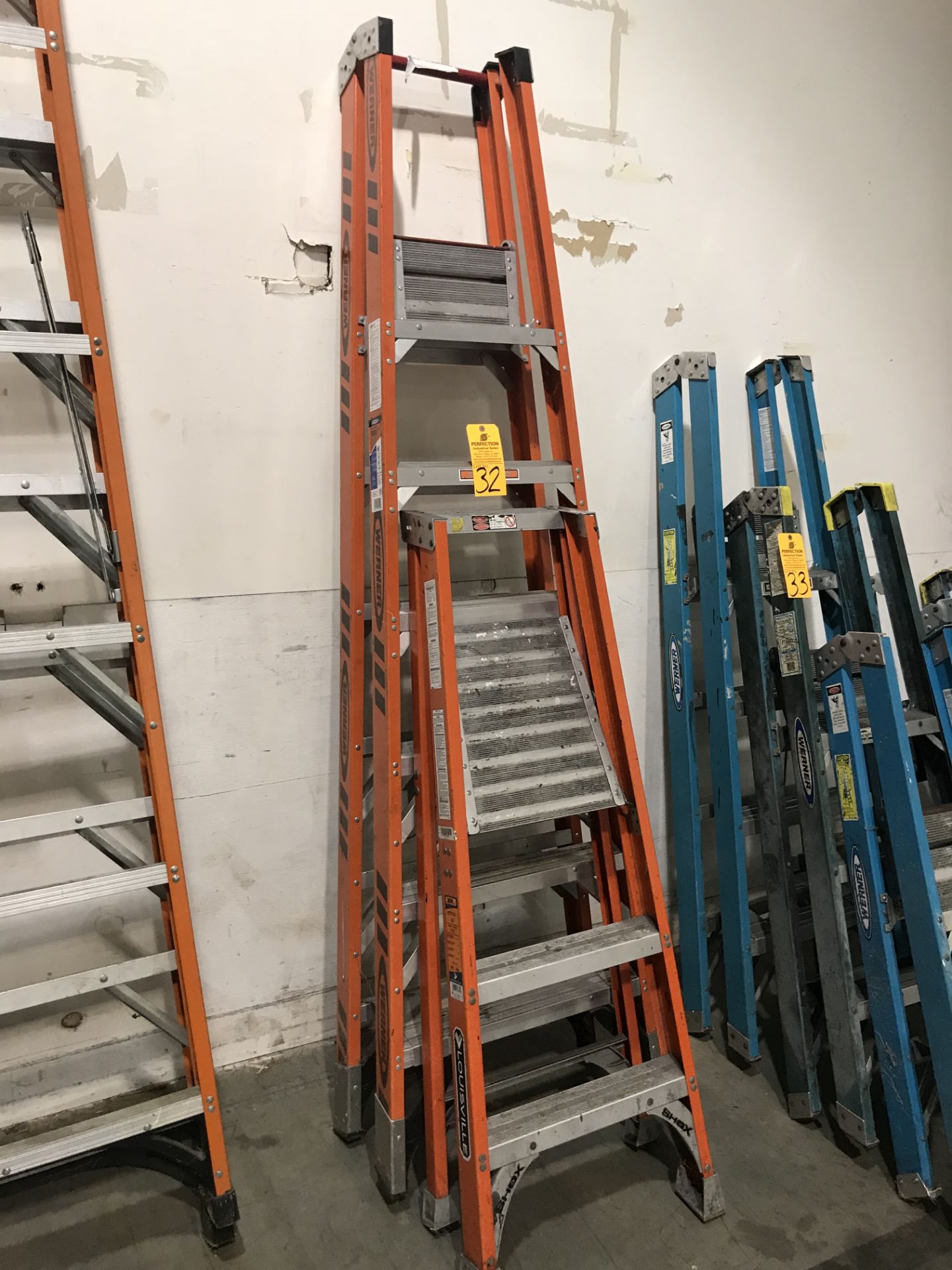 Werner 6' and Louisville 3' Fiberglass Step Ladders