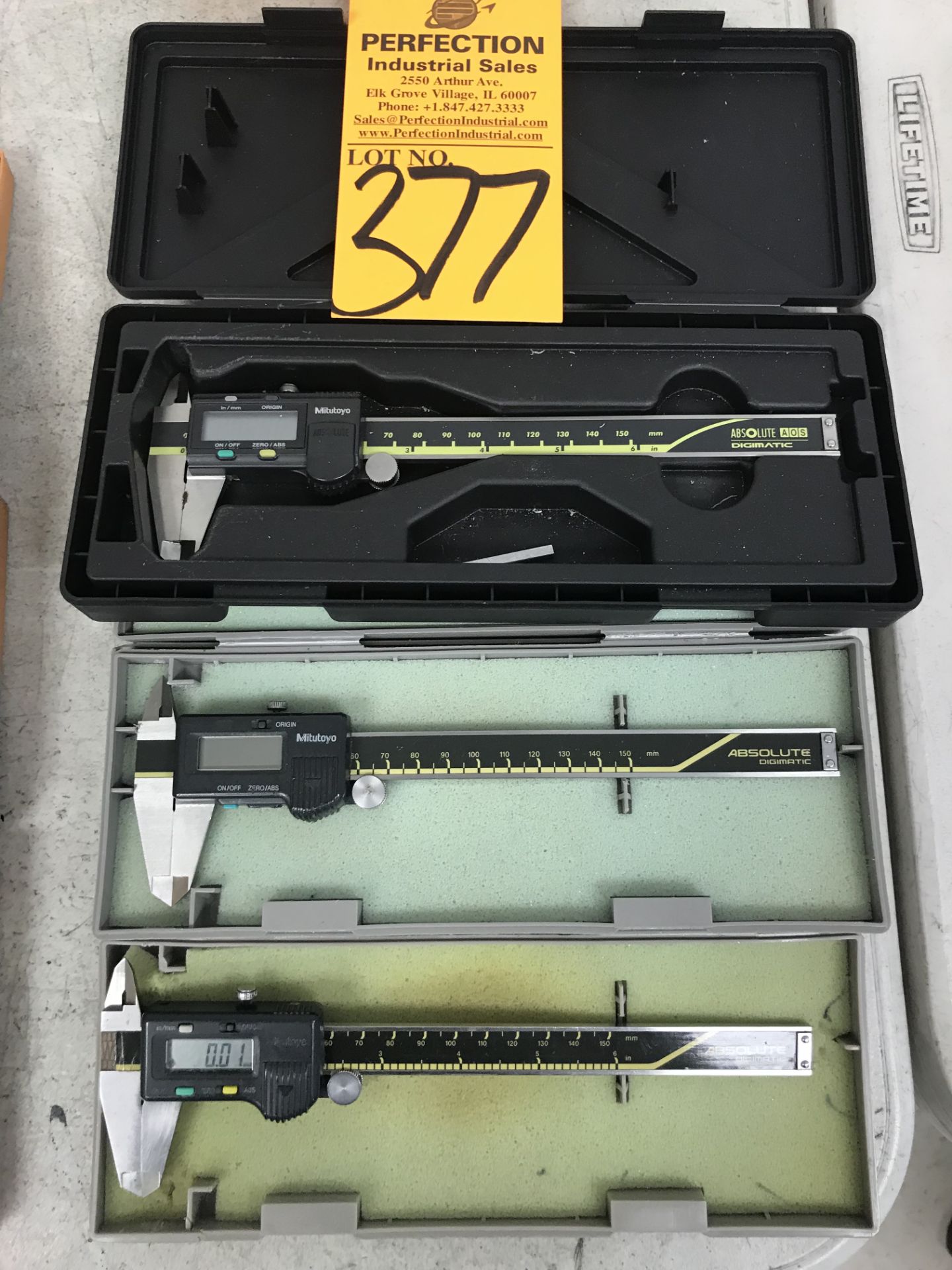 Lot of (3) Mitutoyo Absolute Digimatic 6" Digital Calipers