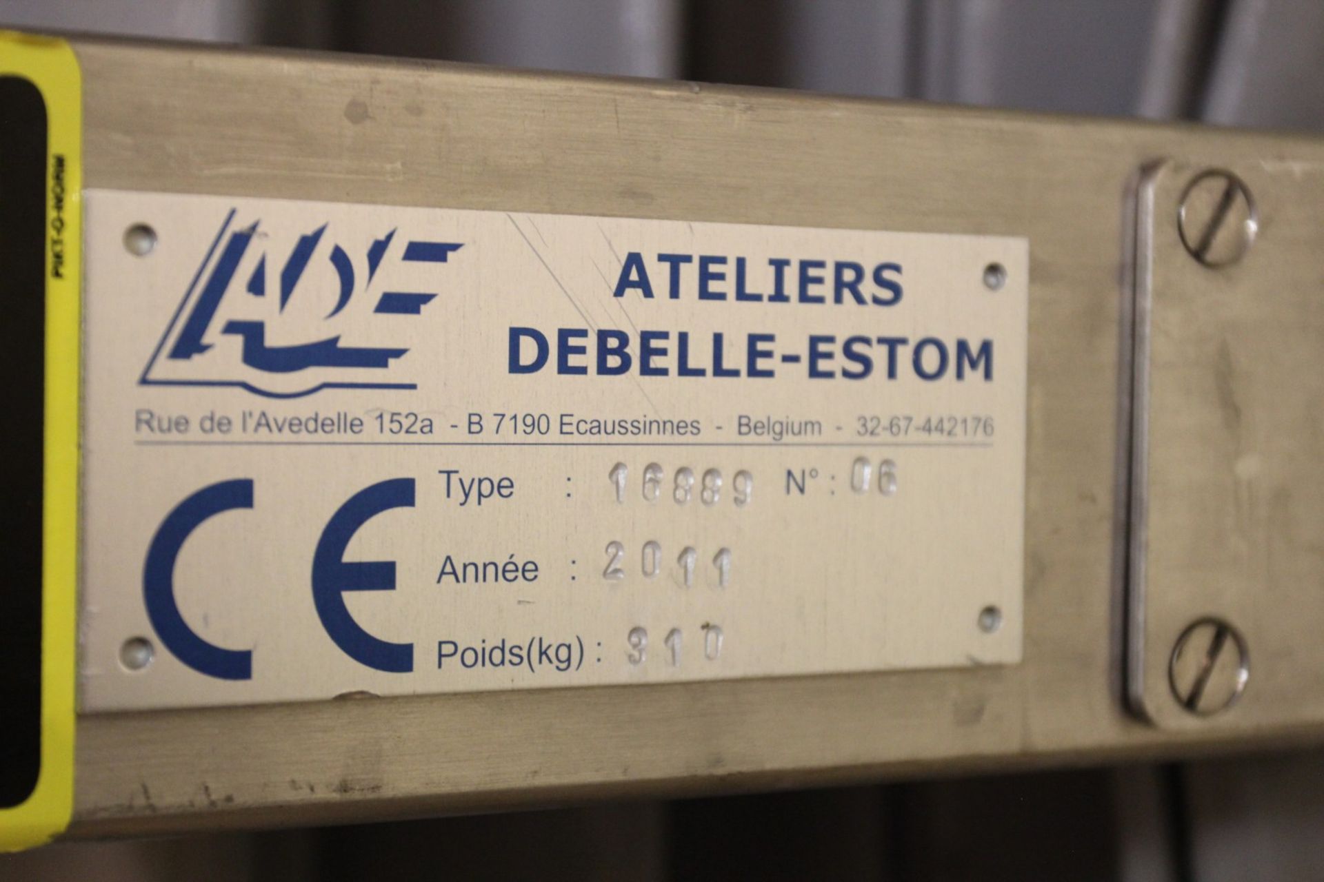 2011 ADE Ateliers Debelle-Estom 16889 Mobile Electric Lift Table, s/n 06 - Image 3 of 4