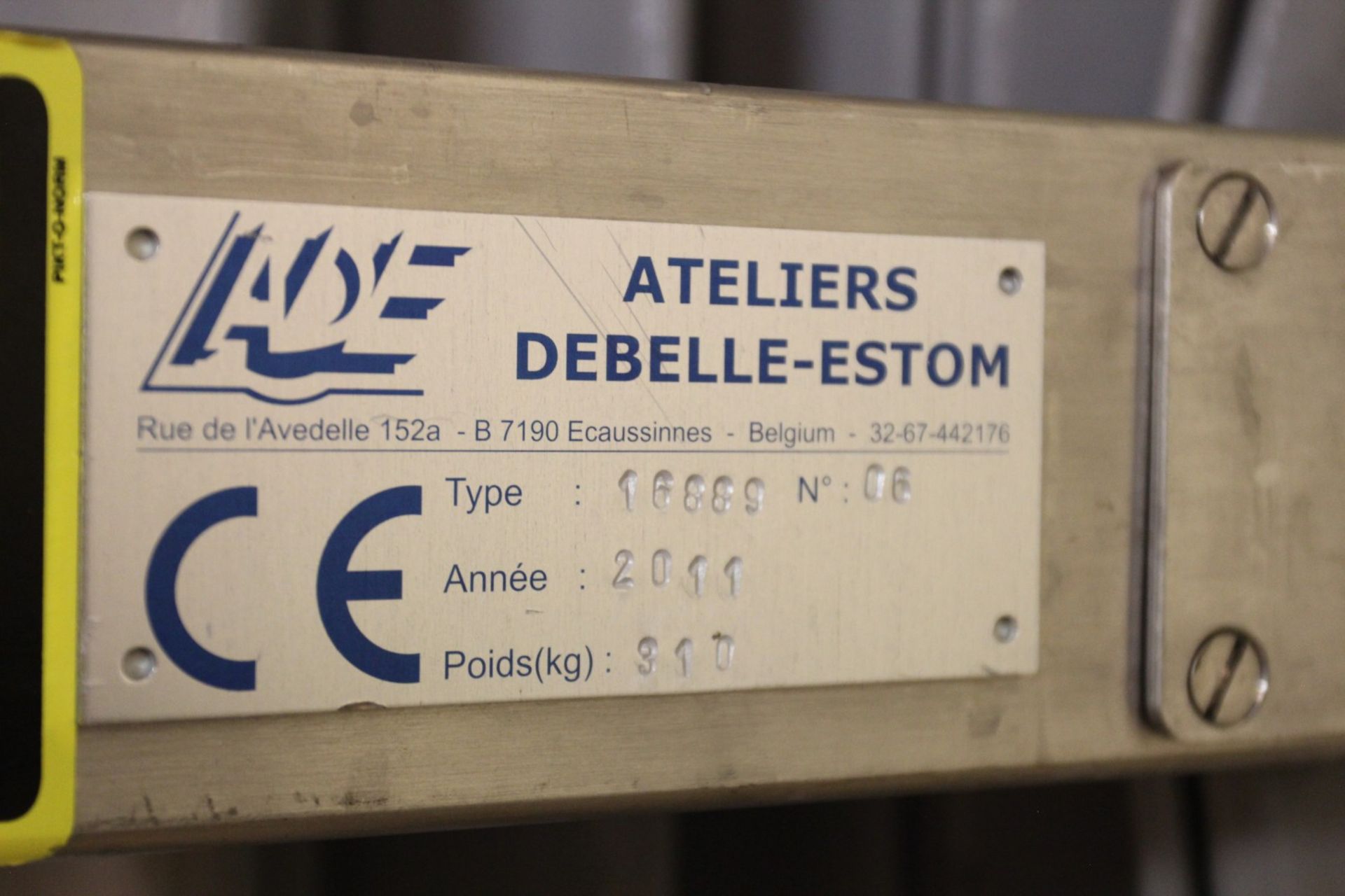 2011 ADE Ateliers Debelle-Estom 16889 Mobile Electric Lift Table, s/n 06 - Bild 3 aus 4