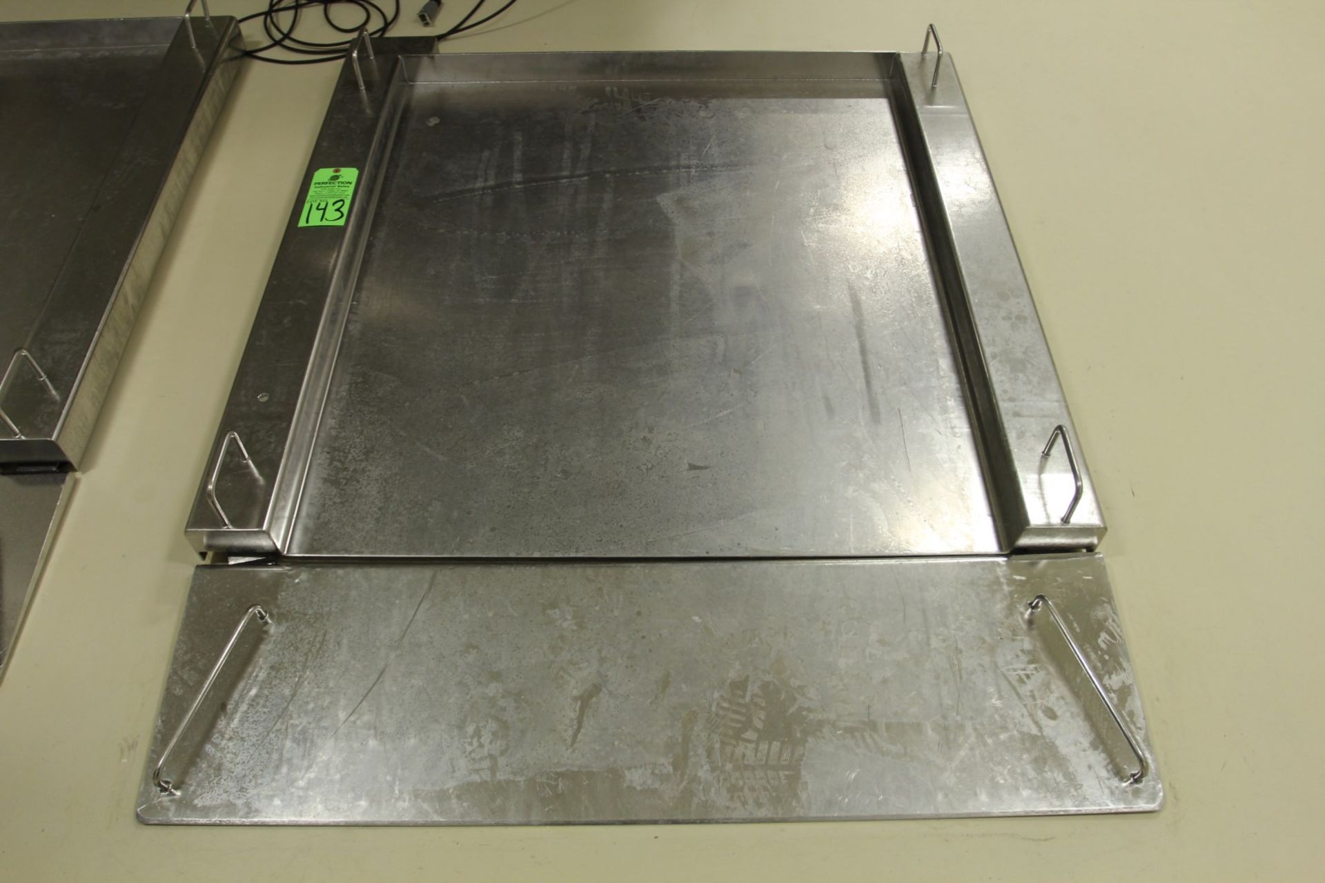 1500 kg Sartorius Stainless Steel Floor Scale, s/n na, 115cm x 100cm, Sartorius PR 1627 Readout