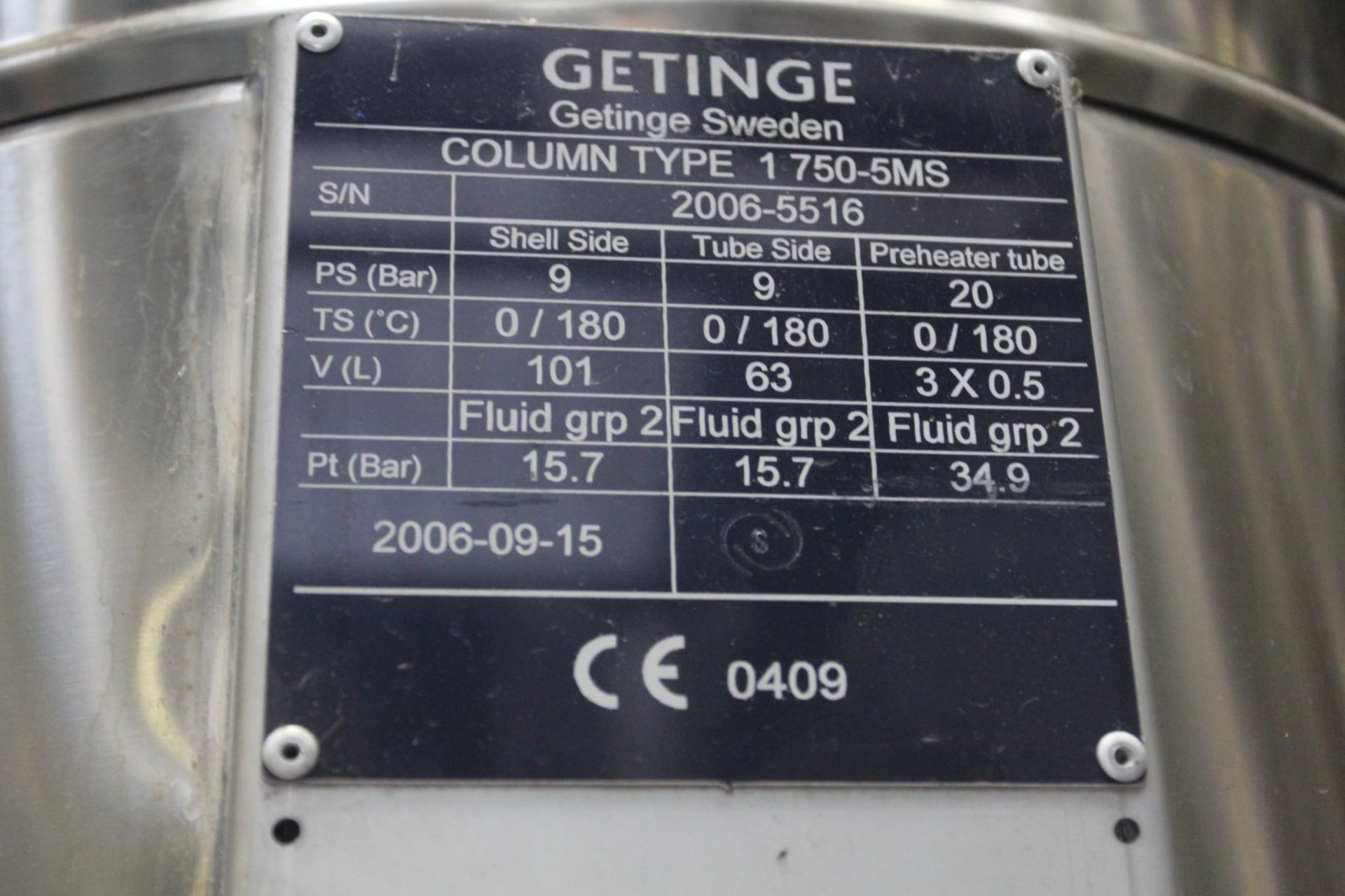 Gettinge MS750-5 Water Distillator, s/n 272.06, Allen Bradley Panelview Plus 1000 PLC Control, (5) - Bild 7 aus 19