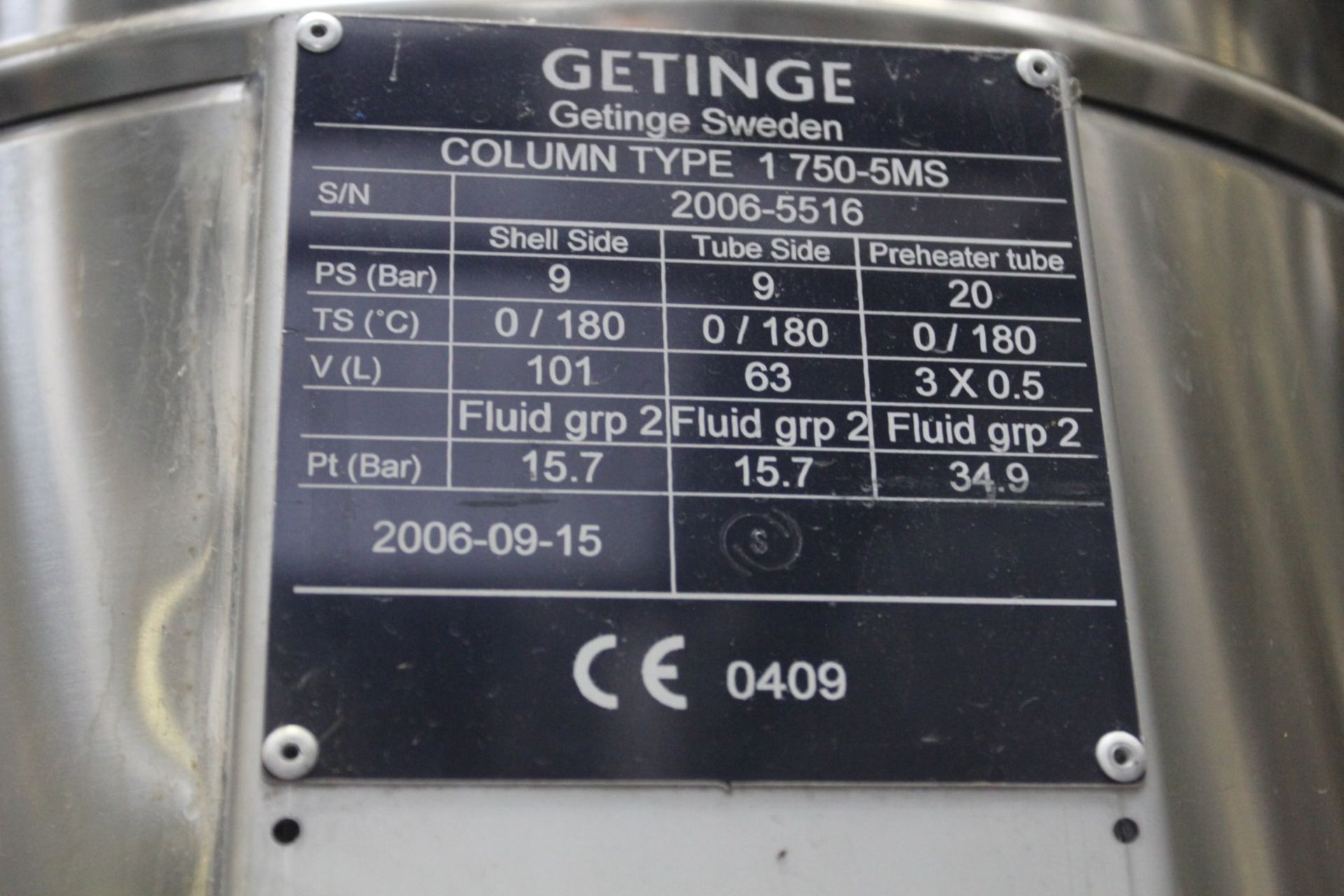 Gettinge MS750-5 Water Distillator, s/n 272.06, Allen Bradley Panelview Plus 1000 PLC Control, (5) - Image 7 of 19