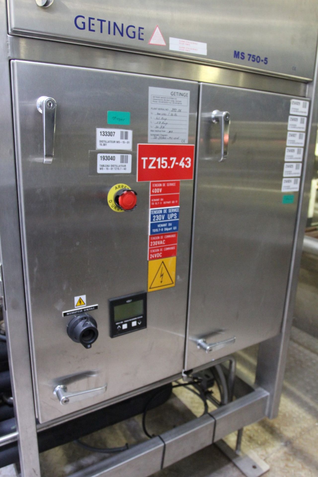 Gettinge MS750-5 Water Distillator, s/n 272.06, Allen Bradley Panelview Plus 1000 PLC Control, (5) - Bild 16 aus 19