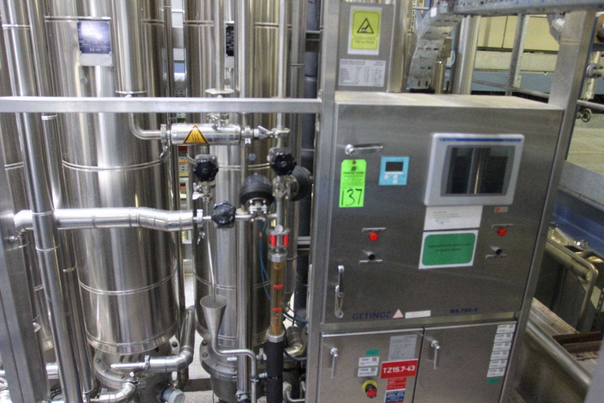 Gettinge MS750-5 Water Distillator, s/n 272.06, Allen Bradley Panelview Plus 1000 PLC Control, (5) - Bild 2 aus 19