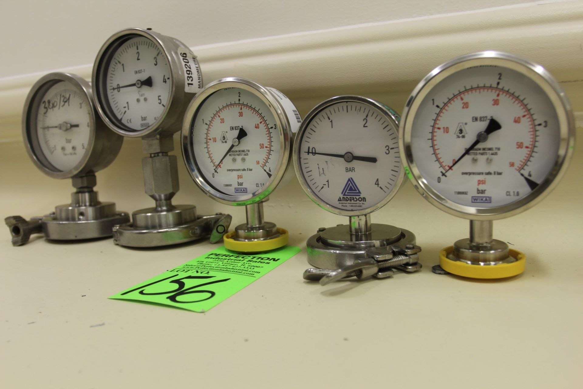 Lot of (5) Pressure Gauges - Image 2 of 2