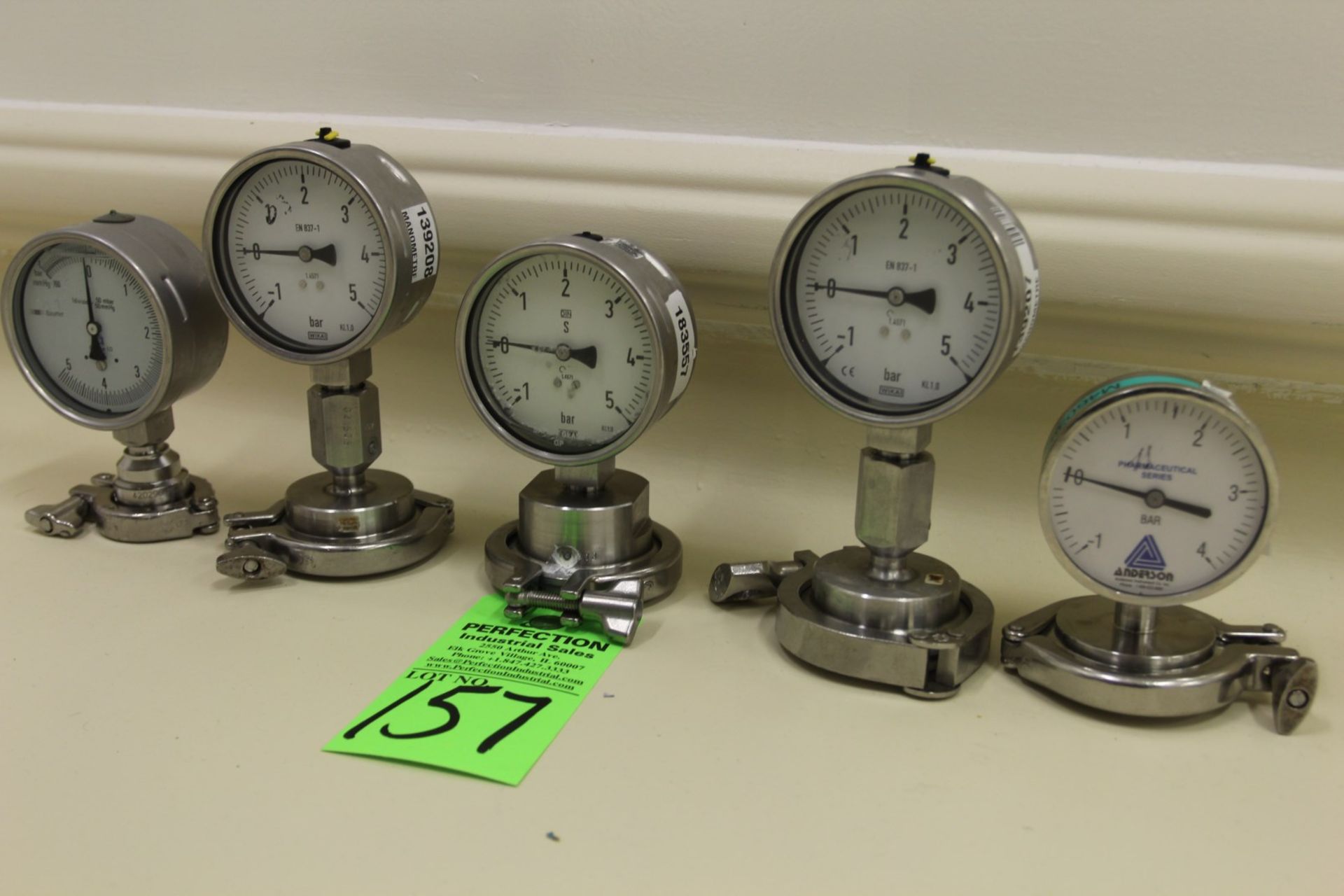 Lot of (5) Pressure Gauges - Image 2 of 2