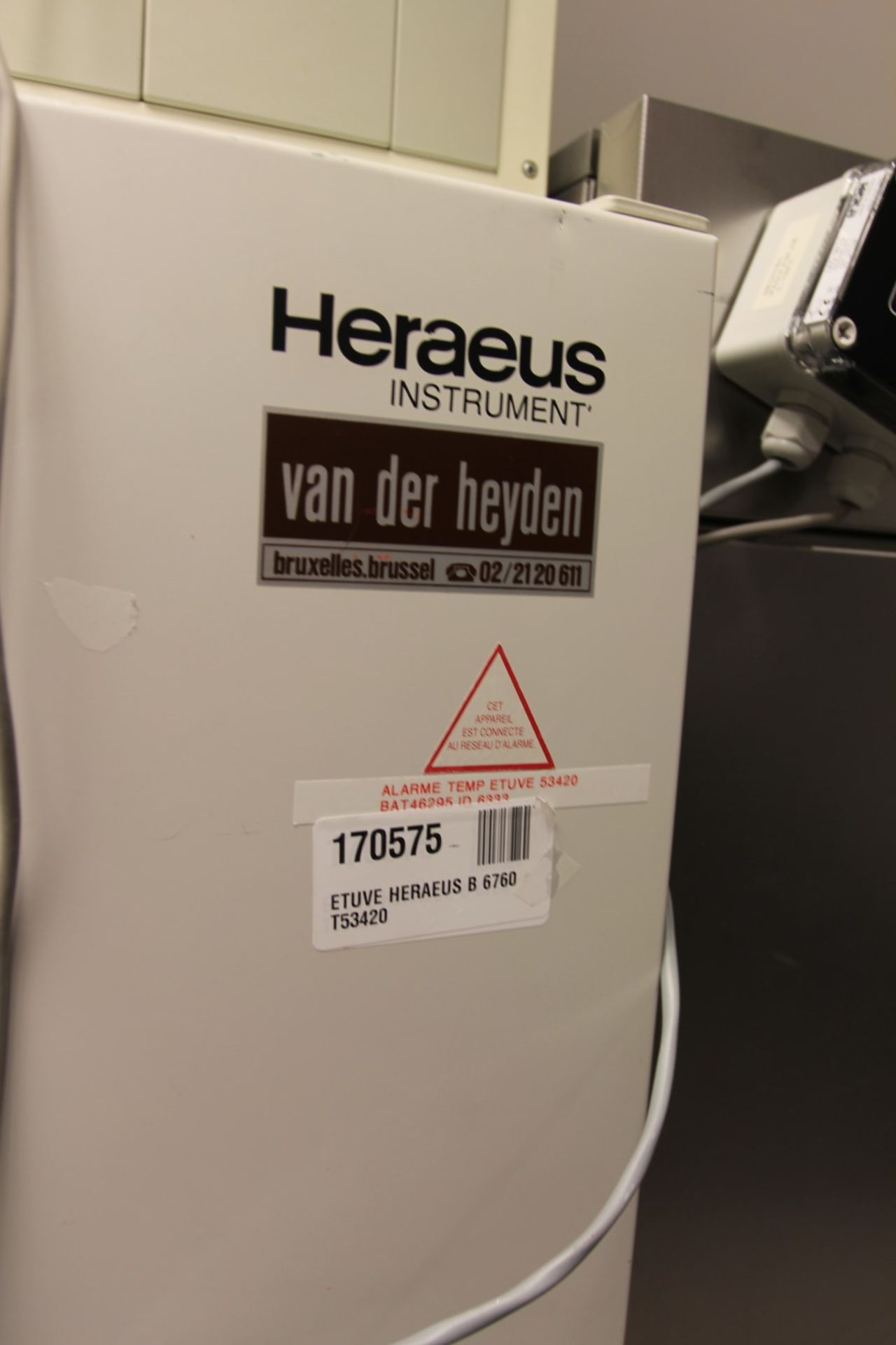 Heraeus B 6760 Incubator, s/n 9101331, 70 Degree Celcius Max Temp - Image 2 of 4