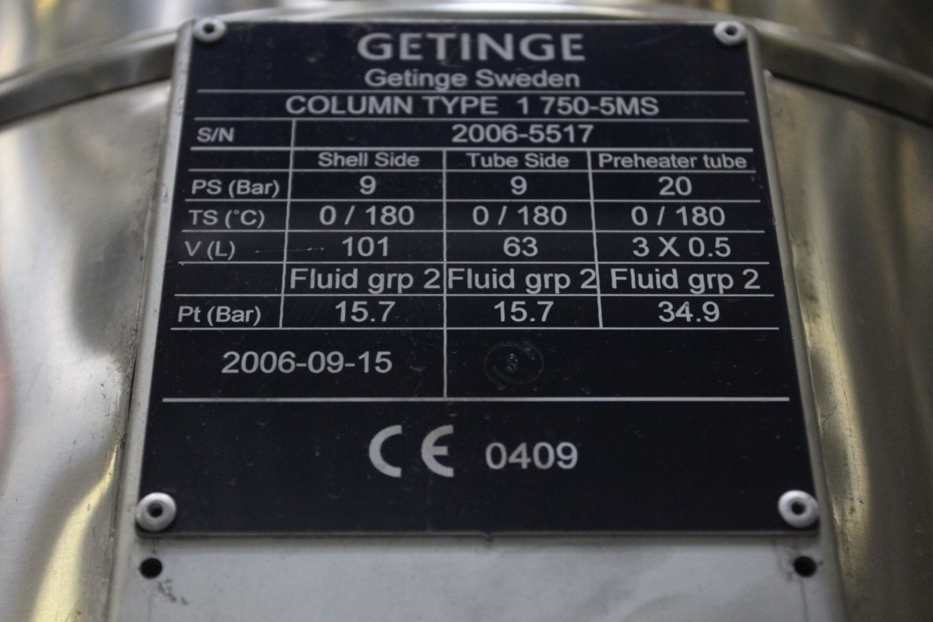 Gettinge MS750-5 Water Distillator, s/n 272.06, Allen Bradley Panelview Plus 1000 PLC Control, (5) - Image 8 of 19