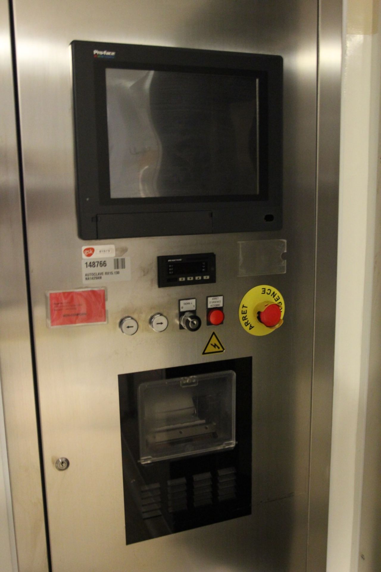 2005 Federgari Thema 4 Double Door Autoclave Saturated Steam Sterilizer, s/n NA1429AN, ProFace - Image 3 of 4