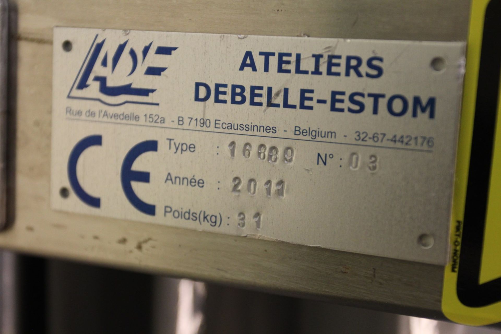 2011 ADE Ateliers Debelle-Estom 16889 Mobile Electric Lift Table, s/n 03 - Bild 3 aus 4