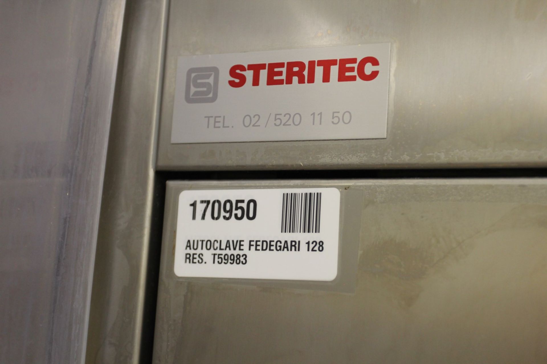 Fedegari Autoclave 128 RES T59983 Saturated Steam Sterilizer, s/n NA21032AL, ProFace Digital - Image 5 of 7