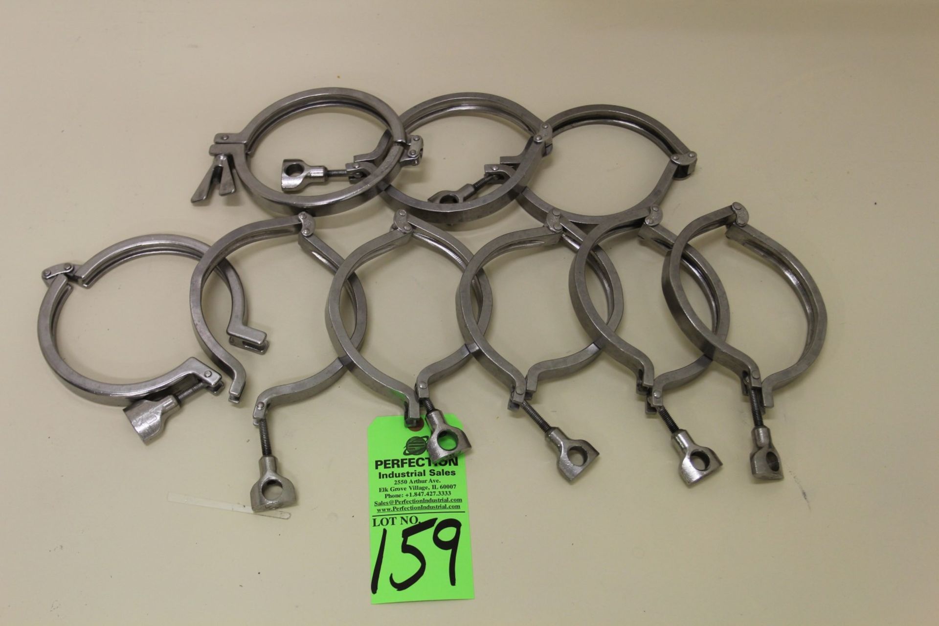 Lot of (9) Ring Clamps