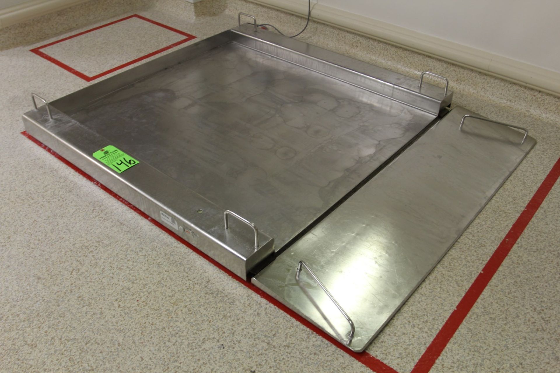 1500 kg Sartorius IFS4-1500-NL Stainless Steel Floor Scale, s/n 17738324, 115cm x 100cm, Sartorius