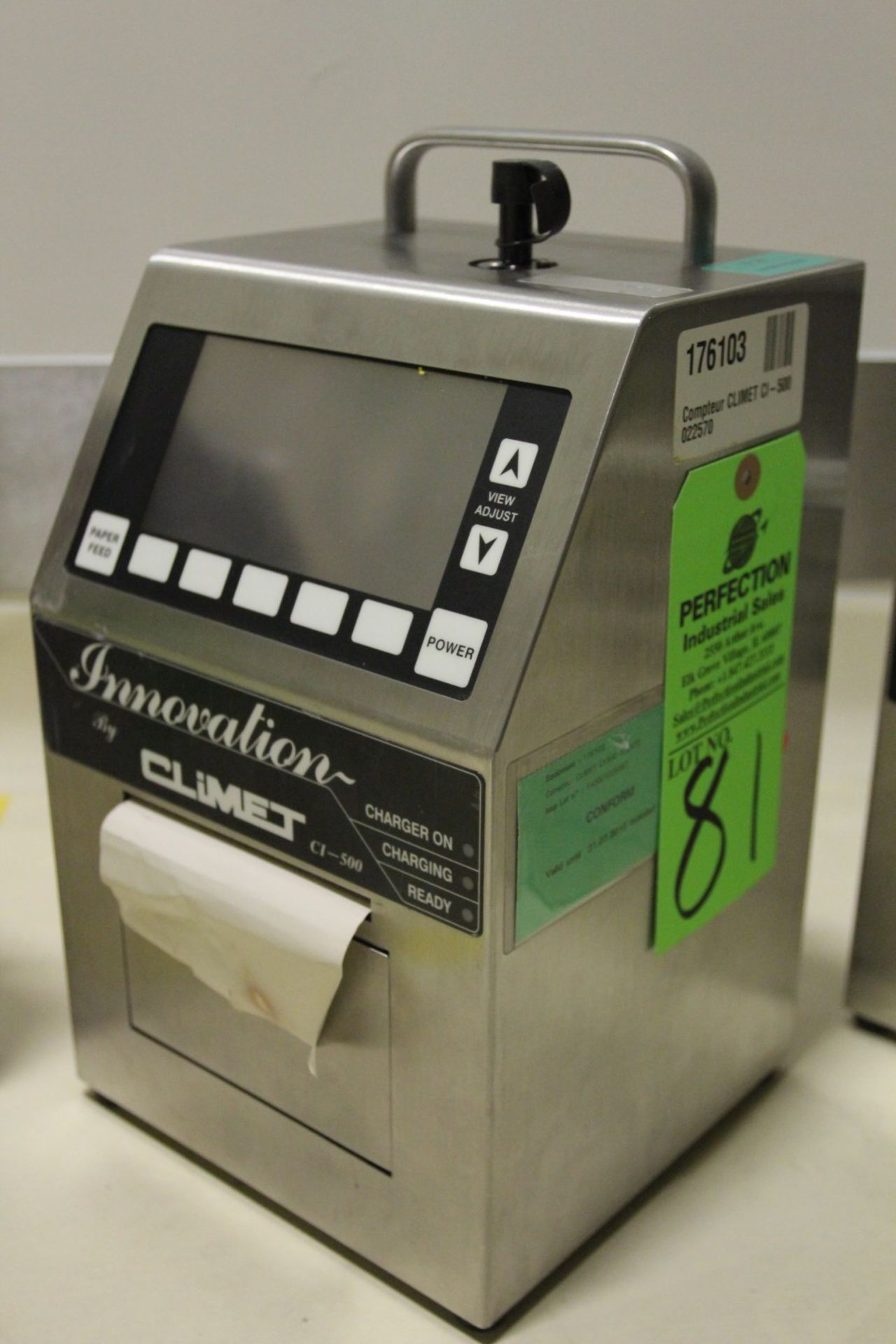 2010 Climet Innovation CI 500A Portable Laser Particle Counter, s/n 022570, Particle Sizes from .3mm