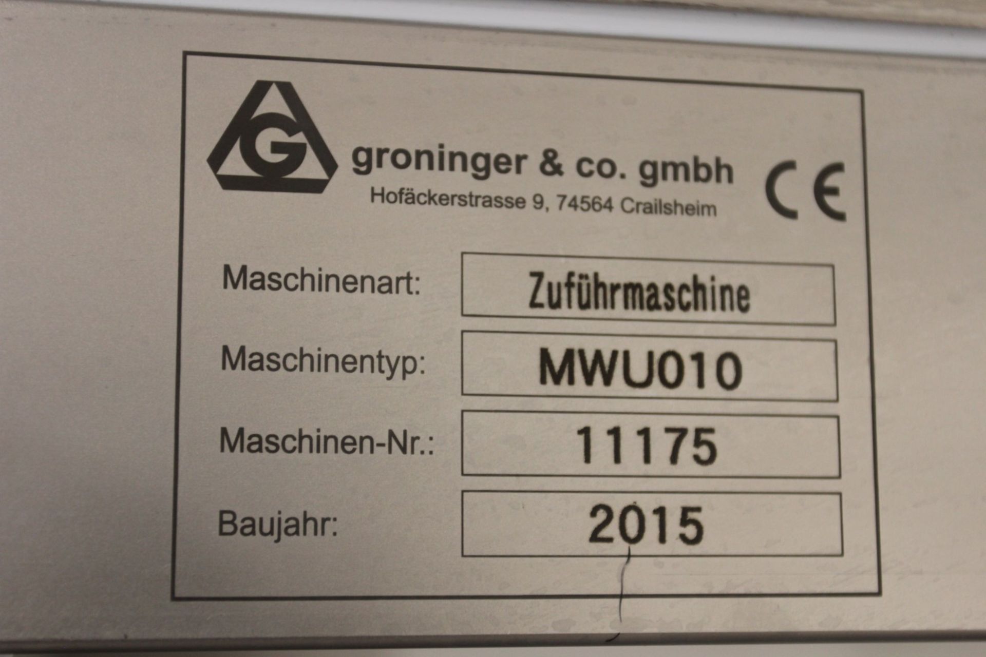 Complete Groninger Filling Line w/ 2015 Groninger MWU010, w/ Debagger, Delid/Liner, Filling and - Image 17 of 28