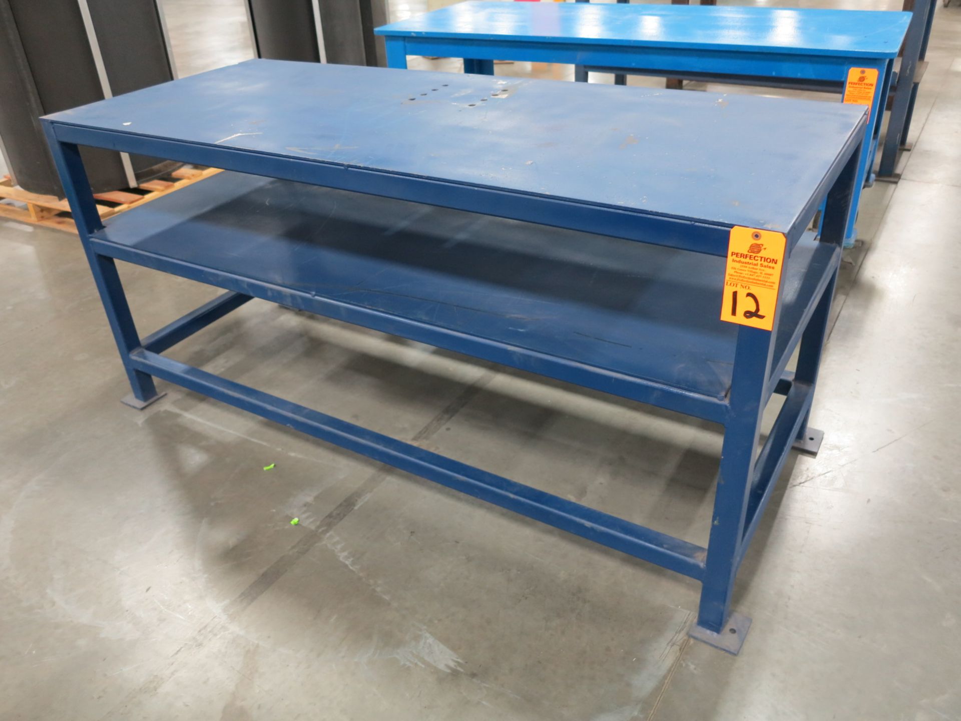 Metal Table on Casters, 72" x 30" x 36"