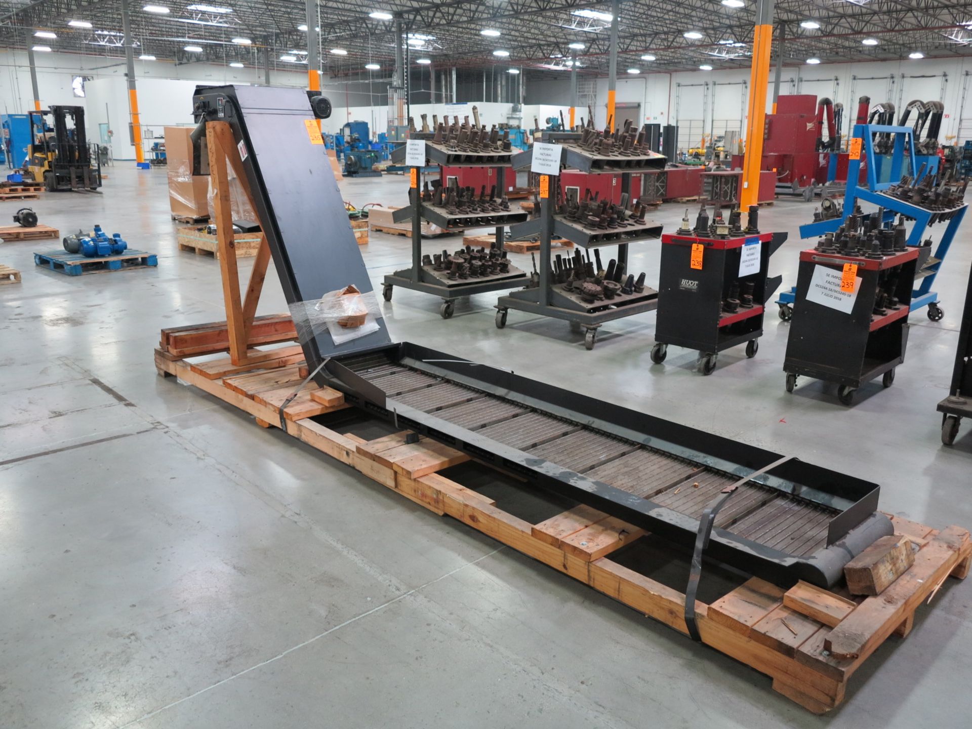 MayFran Mini-Tote Chip Conveyor, s/n 13M3622, 9' Tray